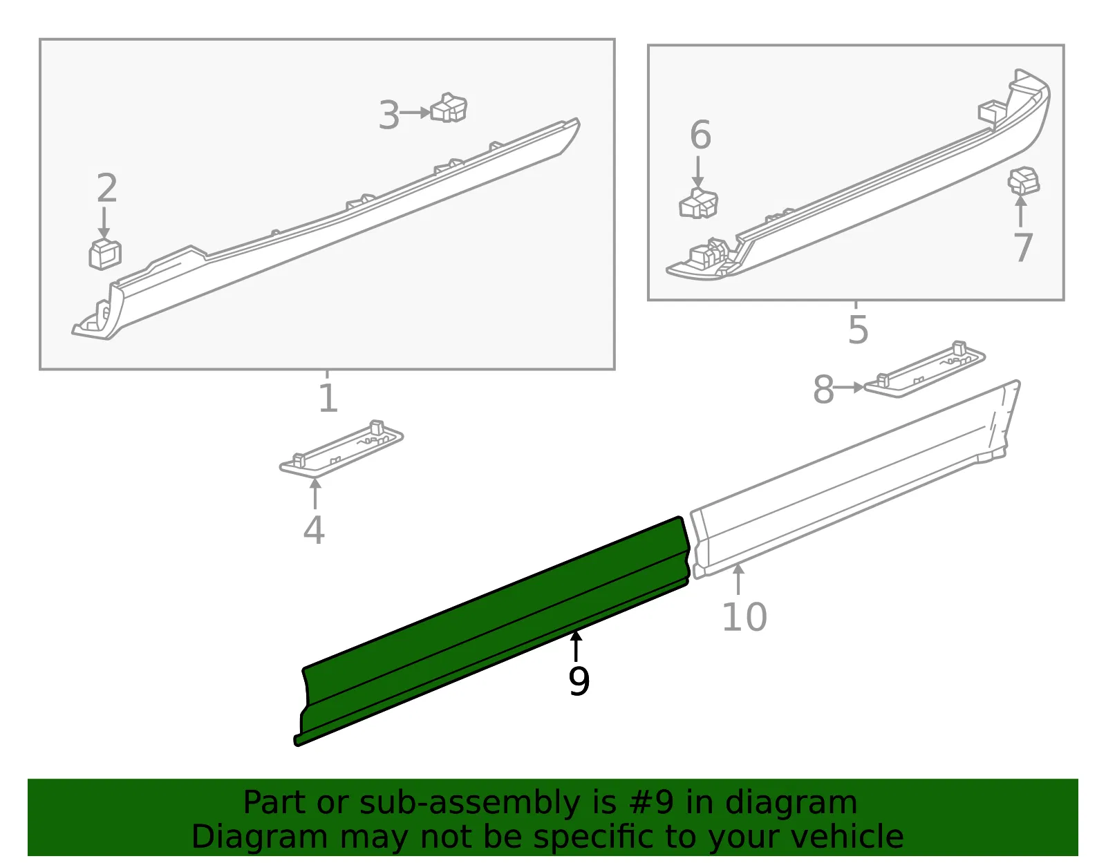 Front Molding - GM (85601433) - view 3