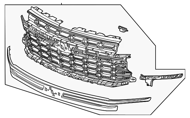 Grille Assembly - GM (85617308) - view 3