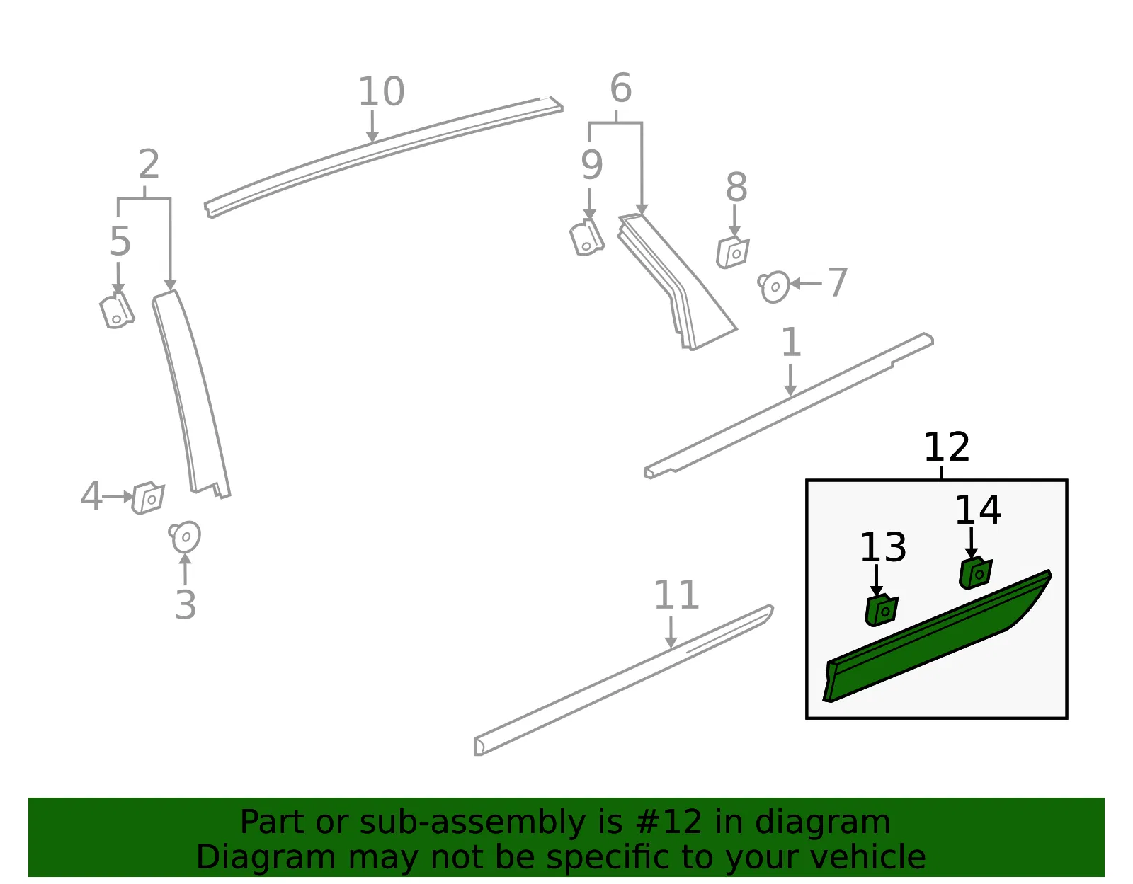Lower Molding - GM (85617332) - view 4