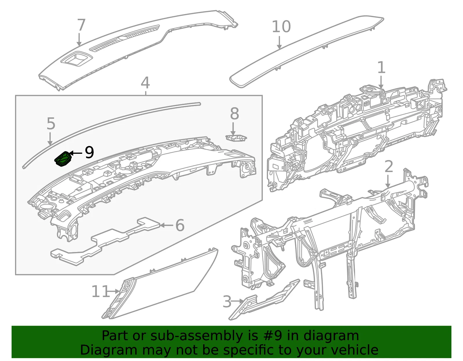 Defroster Grille - GM (85620321) - view 6