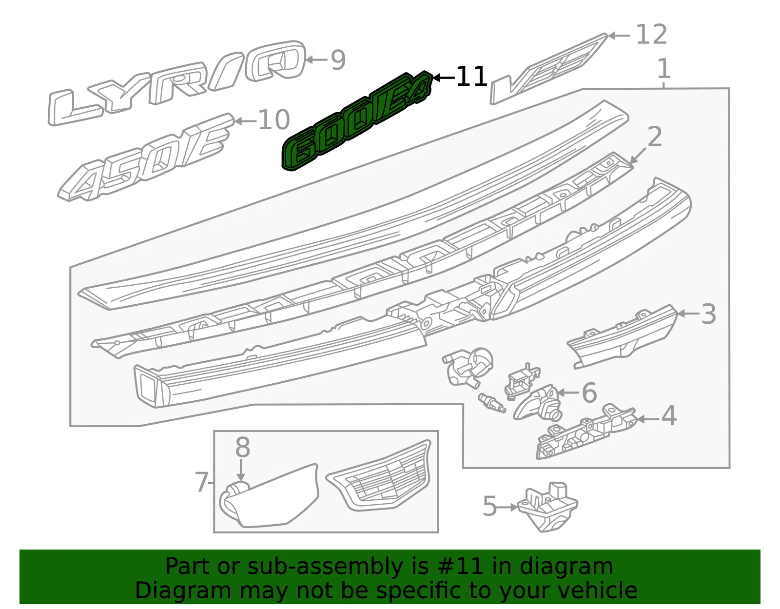 Nameplate - GM (85630940) - view 3