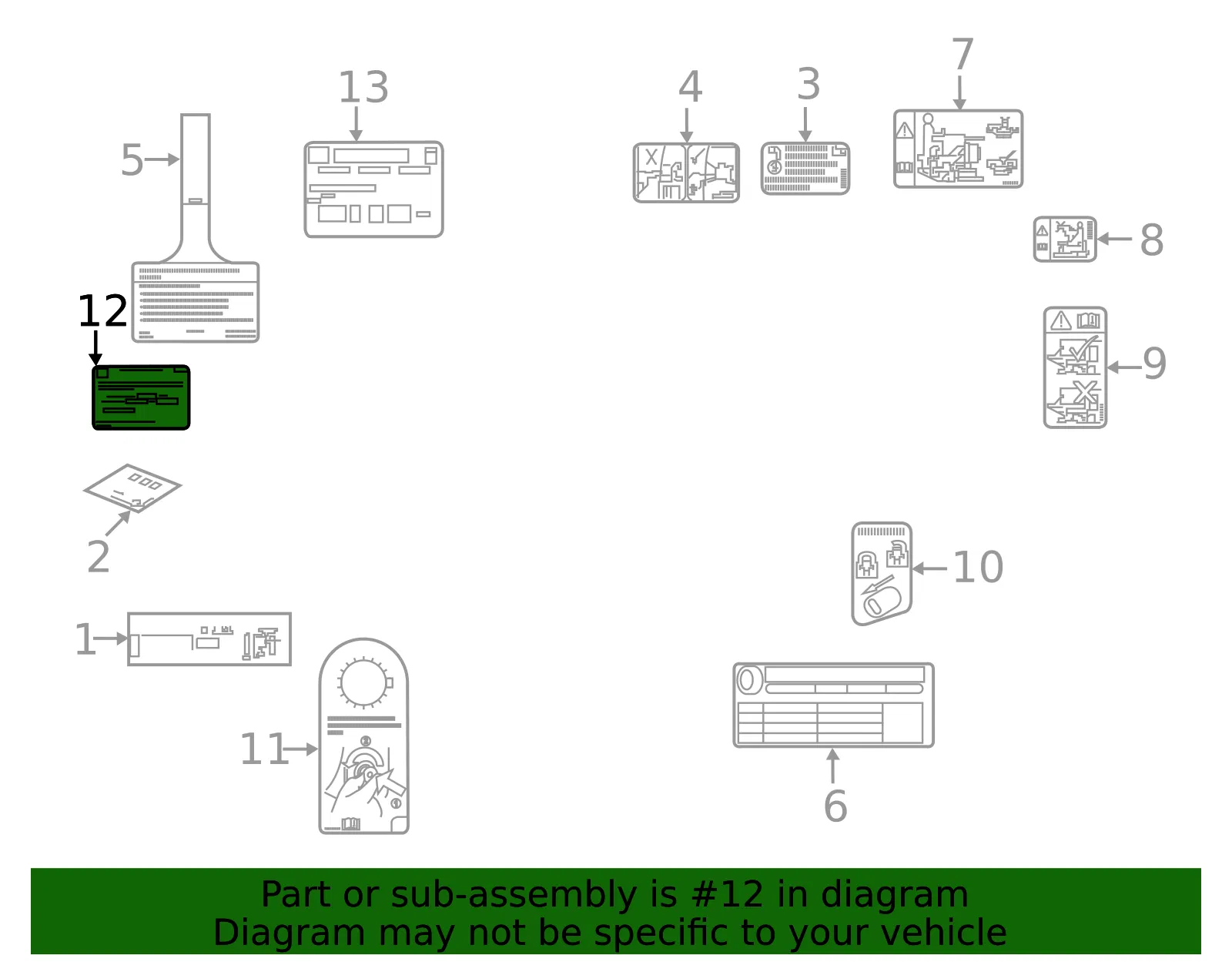 Info Label - GM (85637822) - view 2