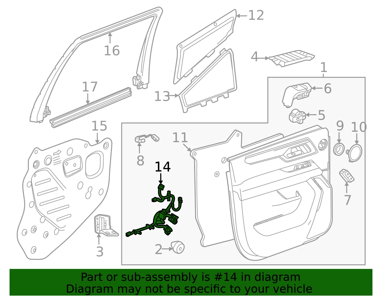 Door Water Deflector - GM (85643455) - view 3