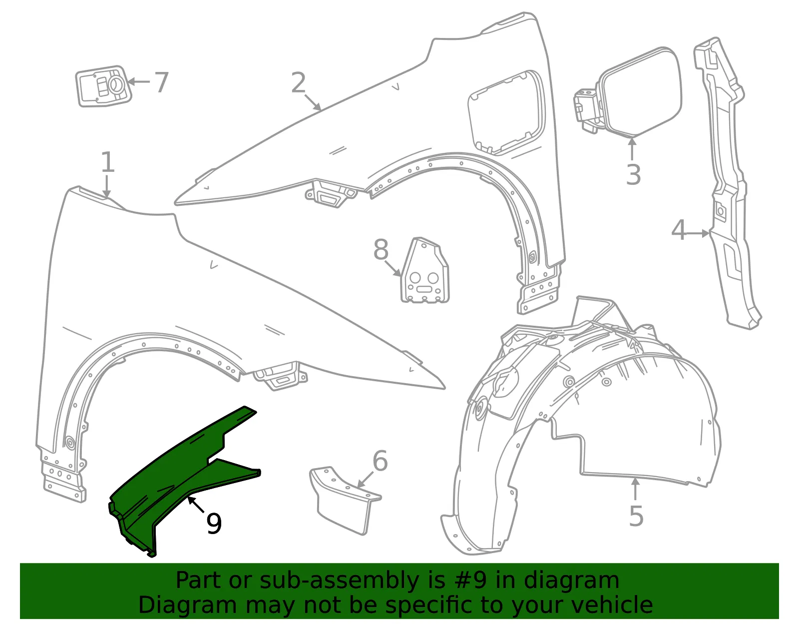 Fender Ledge Cover - GM (85658025) - view 3