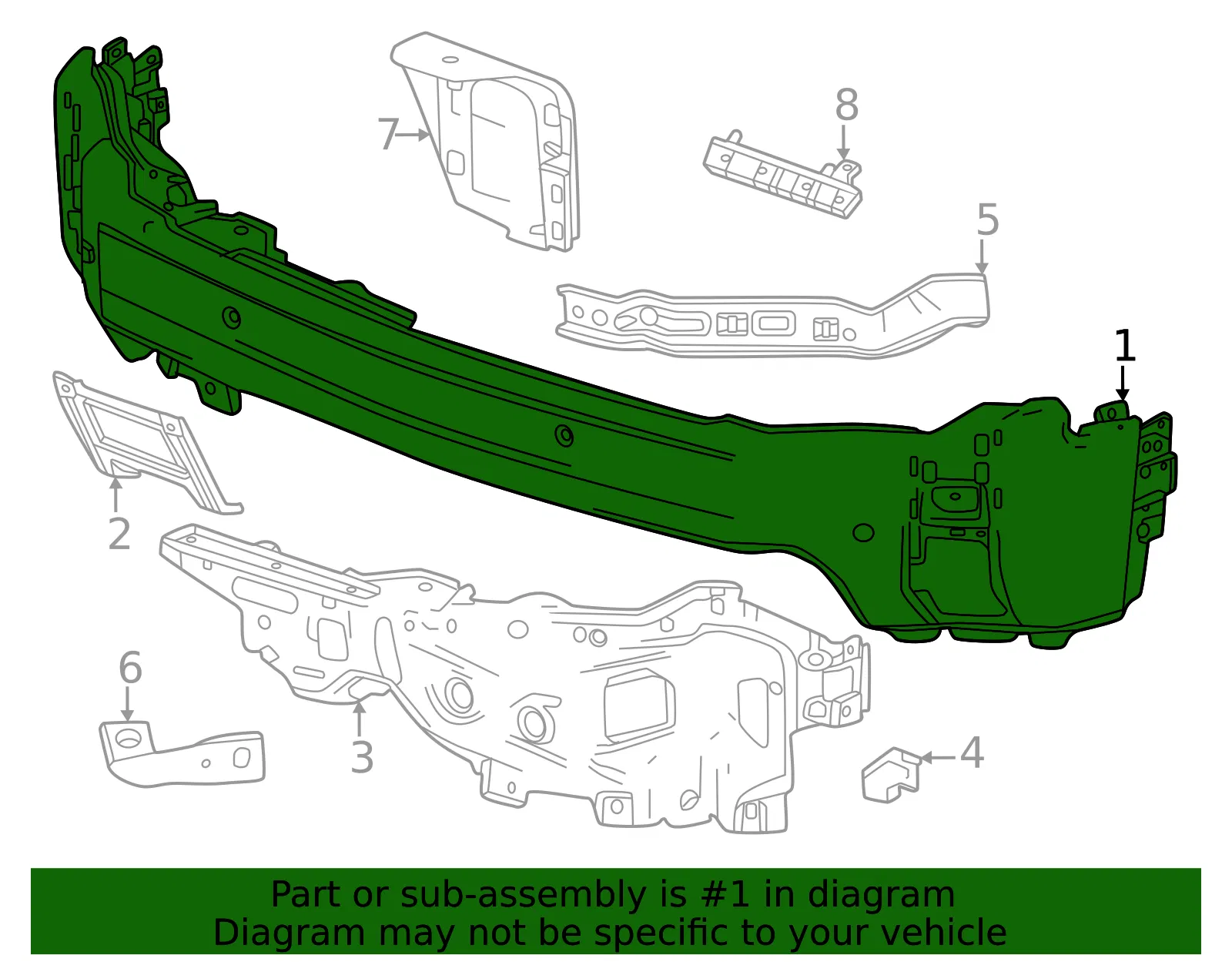 Bumper - GM (85660153) - view 3