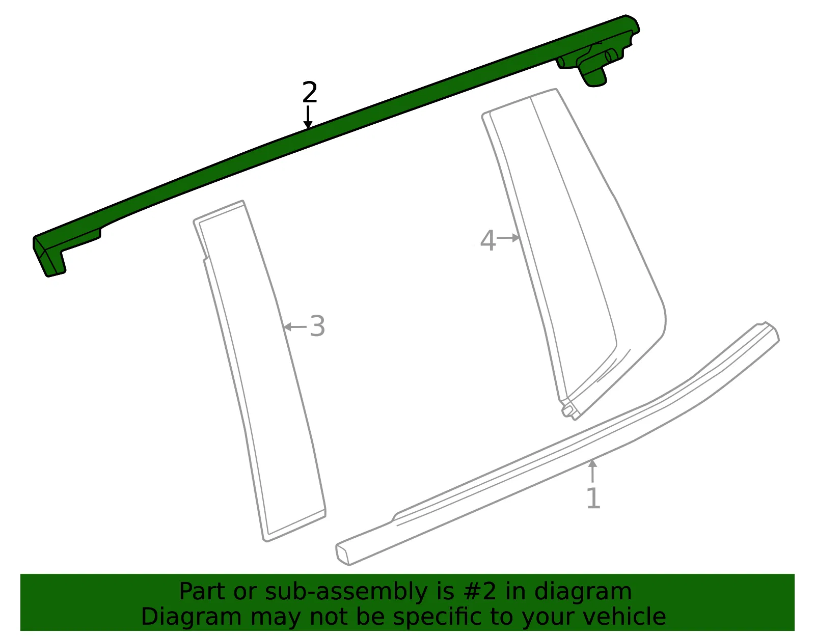 Upper Molding - GM (85660321) - view 3