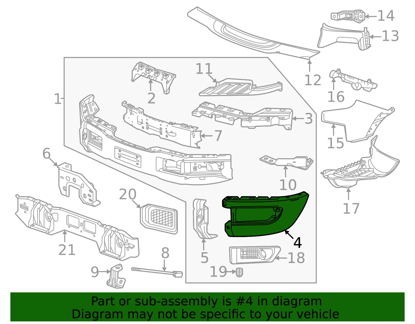 Outer Molding - GM (85660644) - view 3