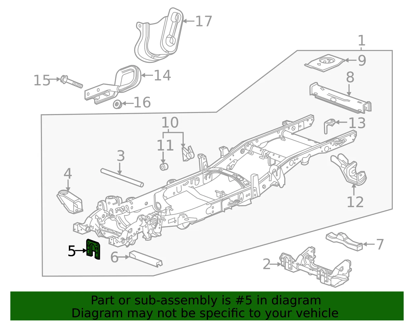 Bumper Impact Bar Bracket - GM (85664314) - view 3