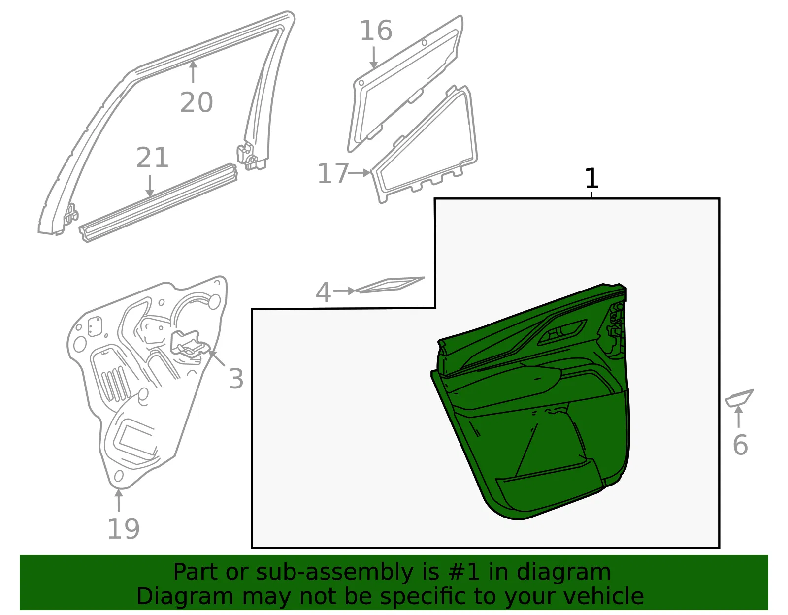 Door Trim Panel - GM (85665669) - view 2