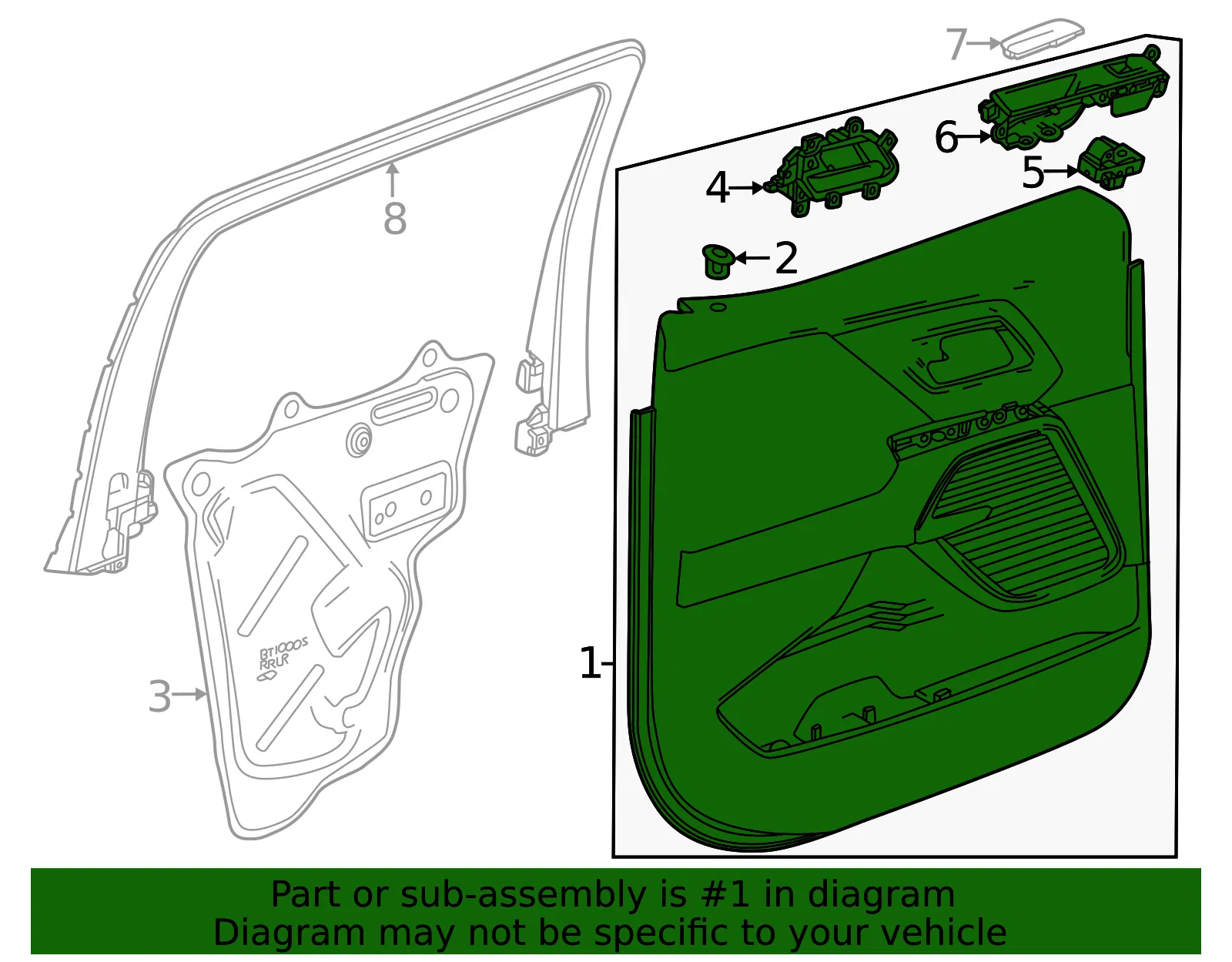 Door Trim Panel - GM (85676532) - view 2