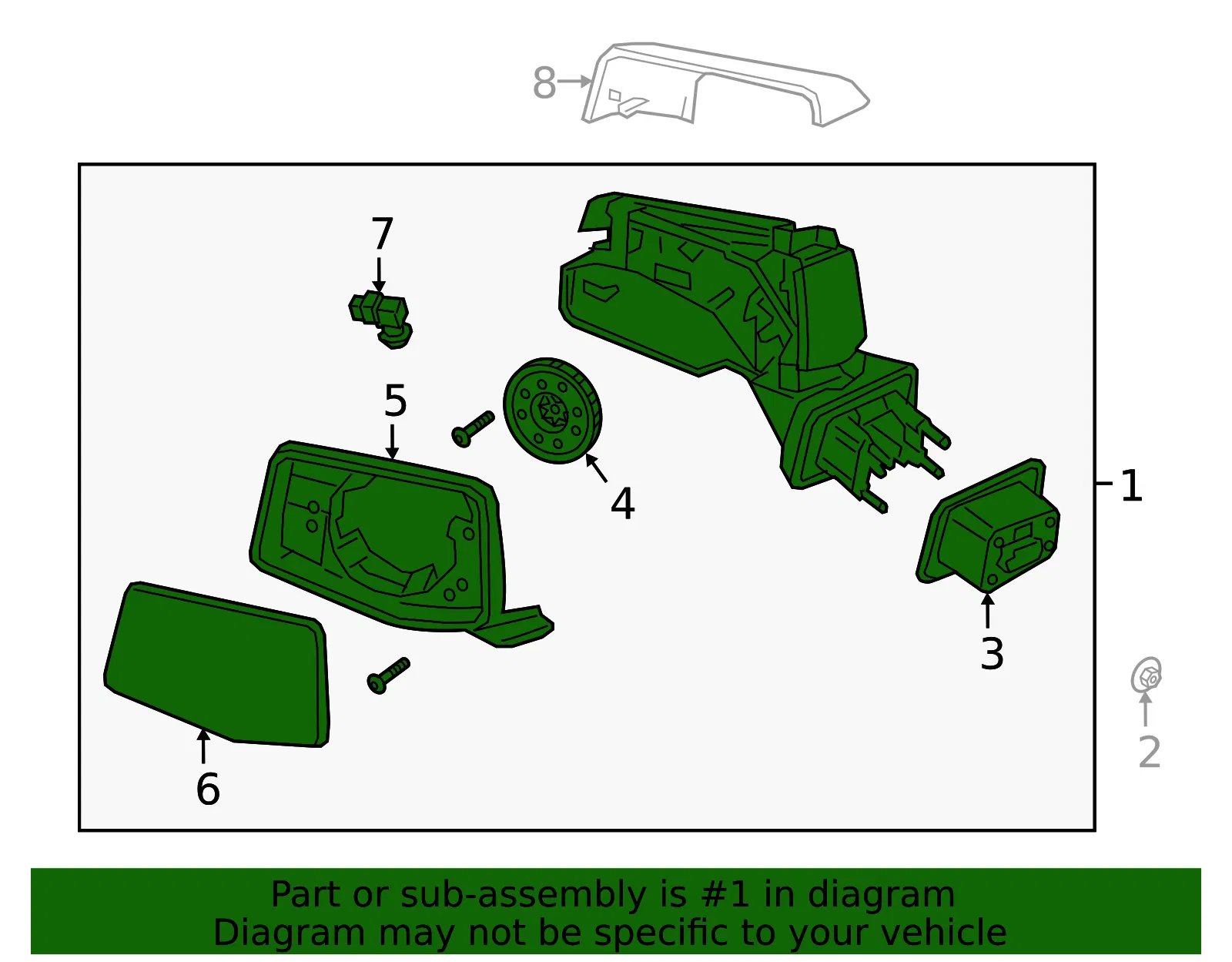 Mirror Assembly - GM (85676743) - view 3