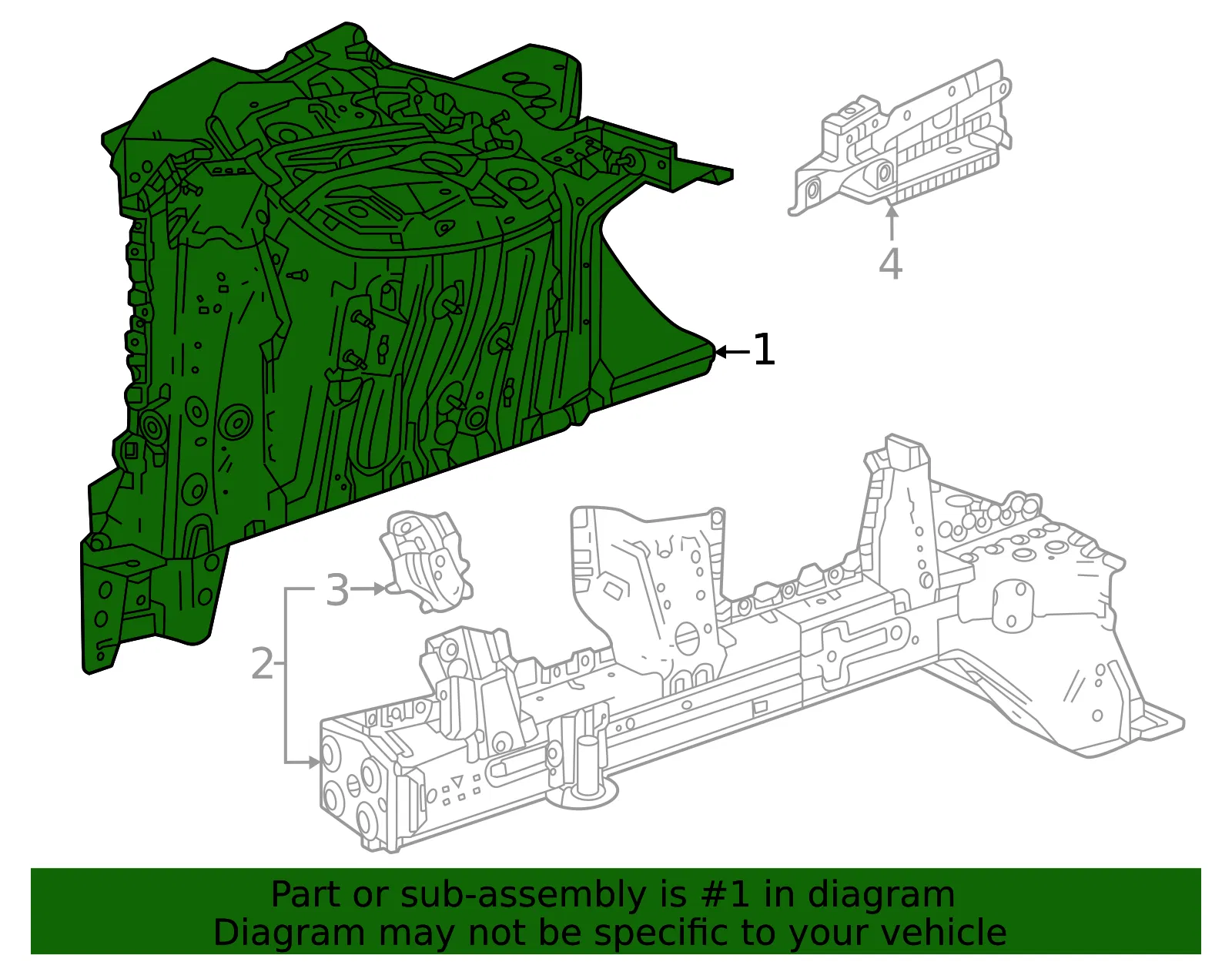 Apron Assembly - GM (85698757) - view 3