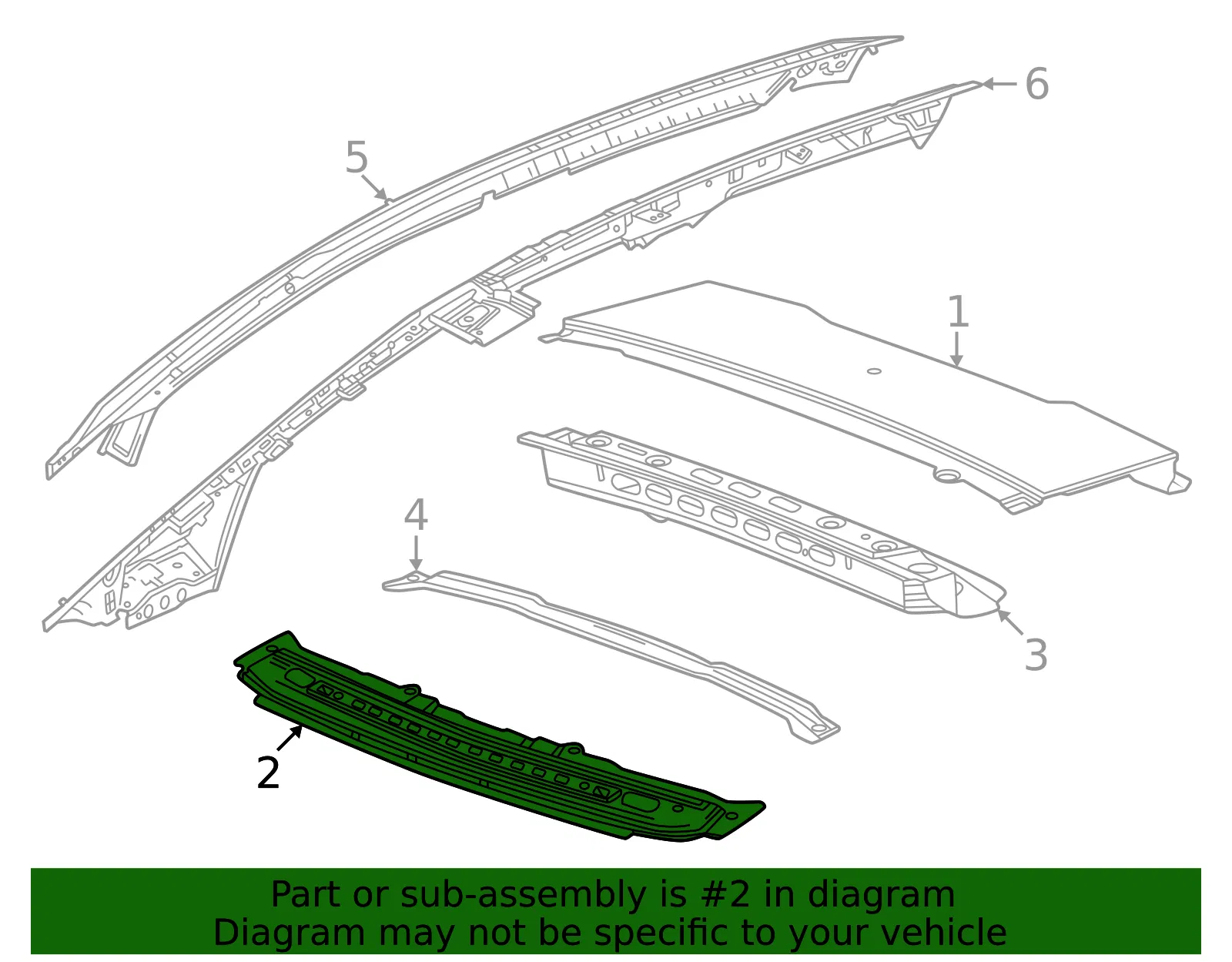 Windshield Header - GM (85704330) - view 2