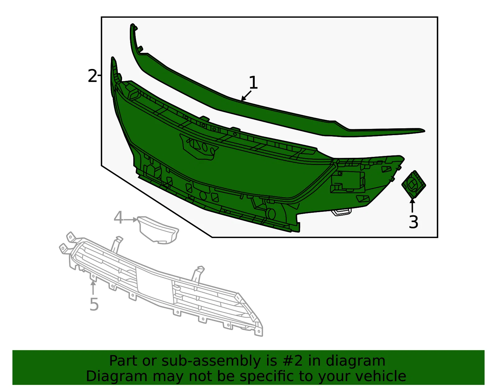 Upper Grille - GM (85704779) - view 3