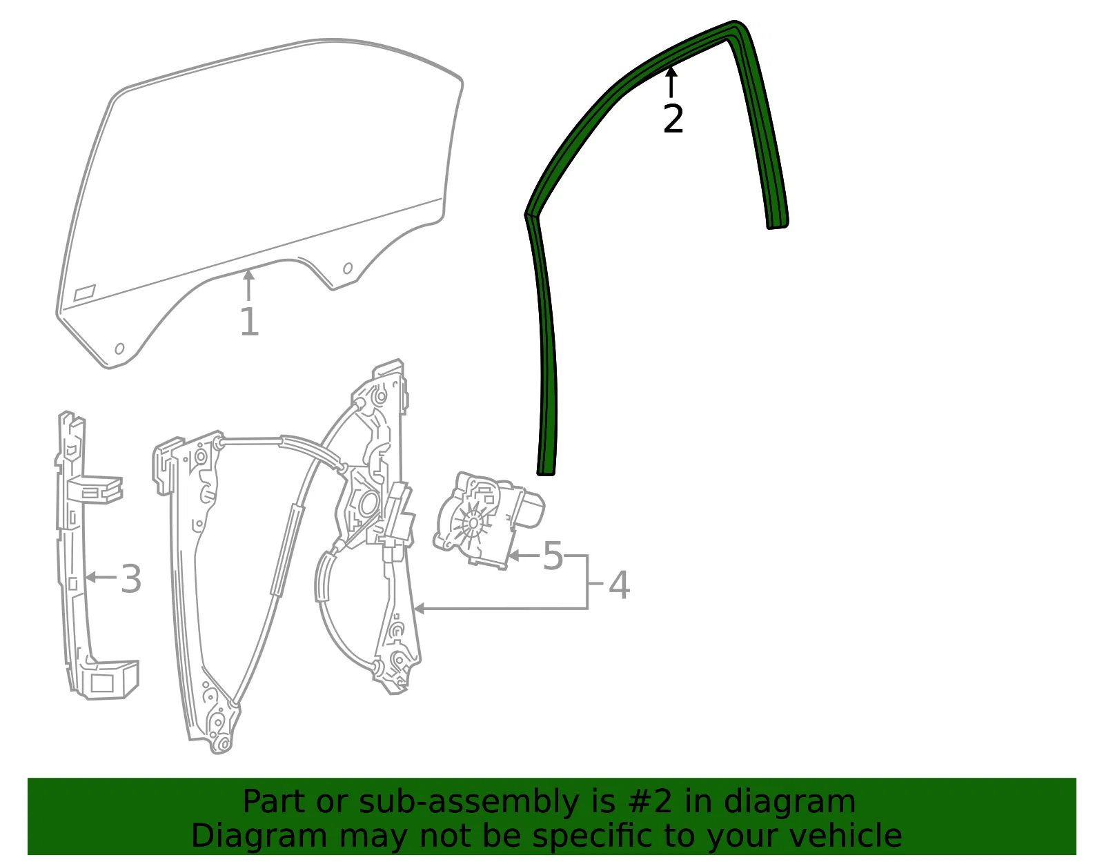 Weatherstrip - GM (85707464) - view 2