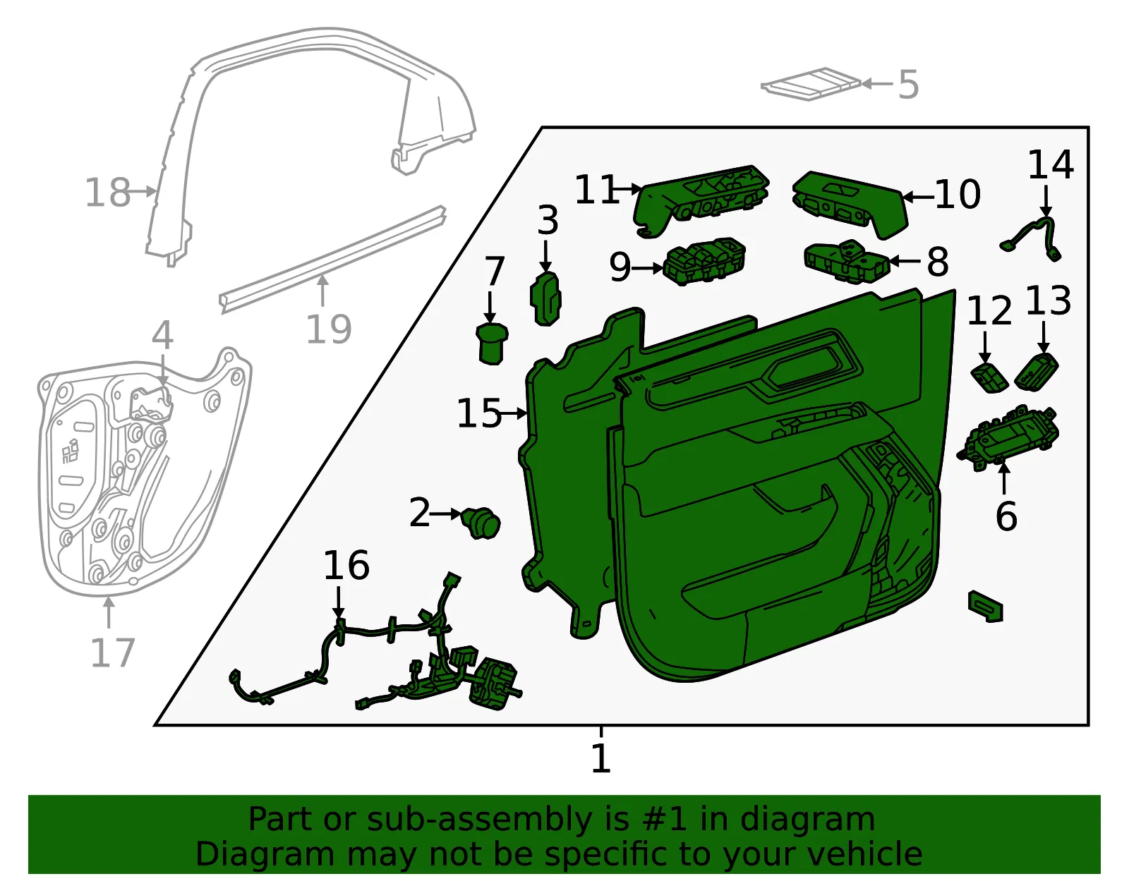 Door Trim Panel - GM (85716721) - view 2