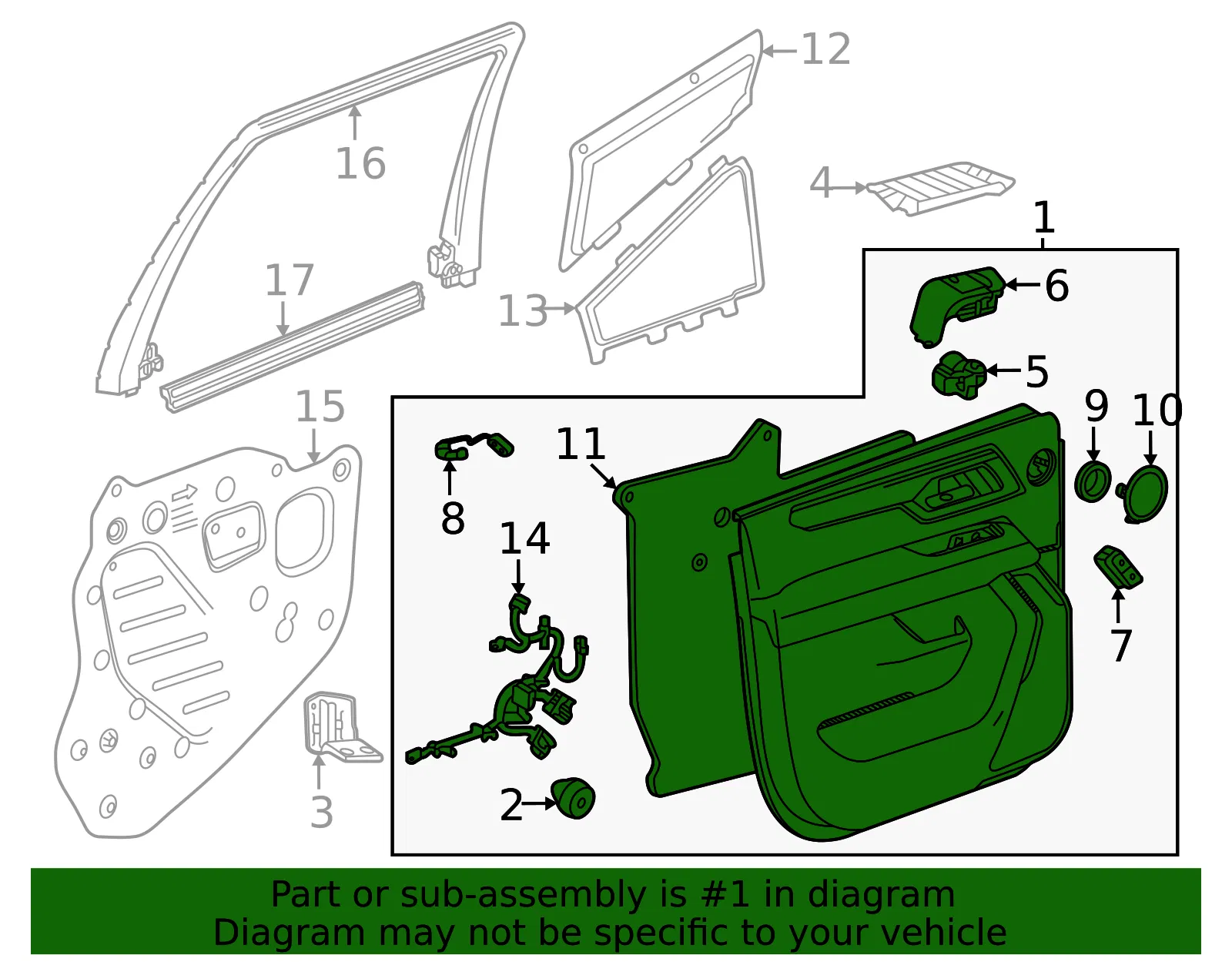 Door Trim Panel - GM (85716843) - view 2