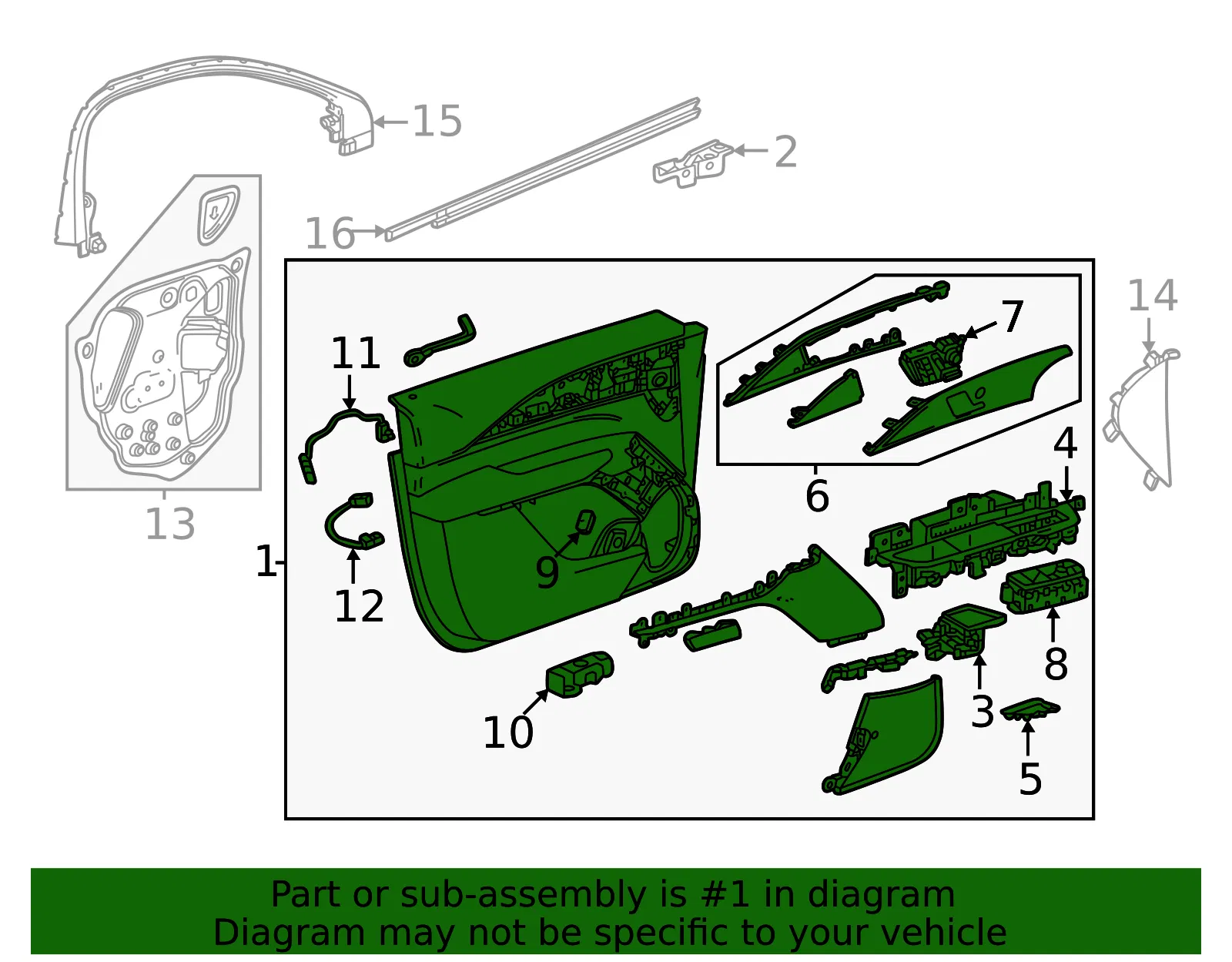 Door Trim Panel - GM (85717439) - view 2