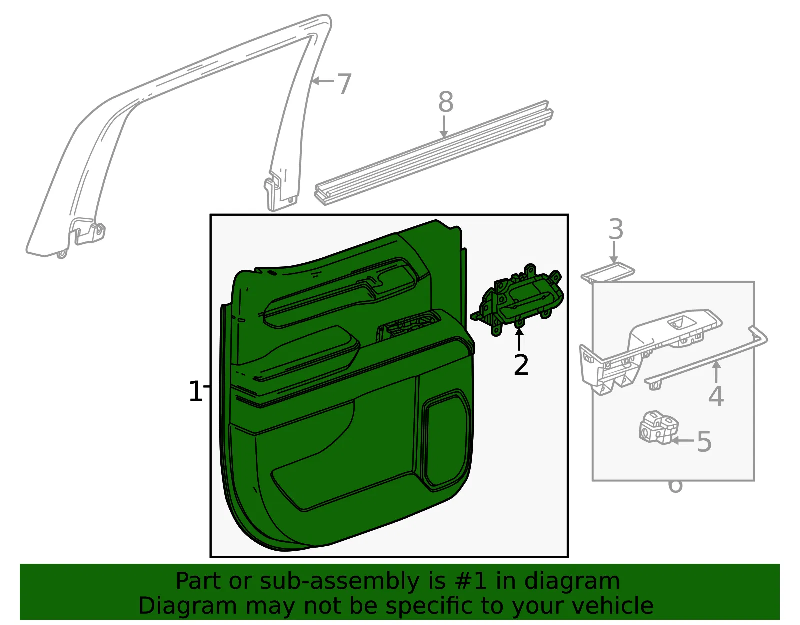 Door Trim Panel - GM (85725861) - view 6