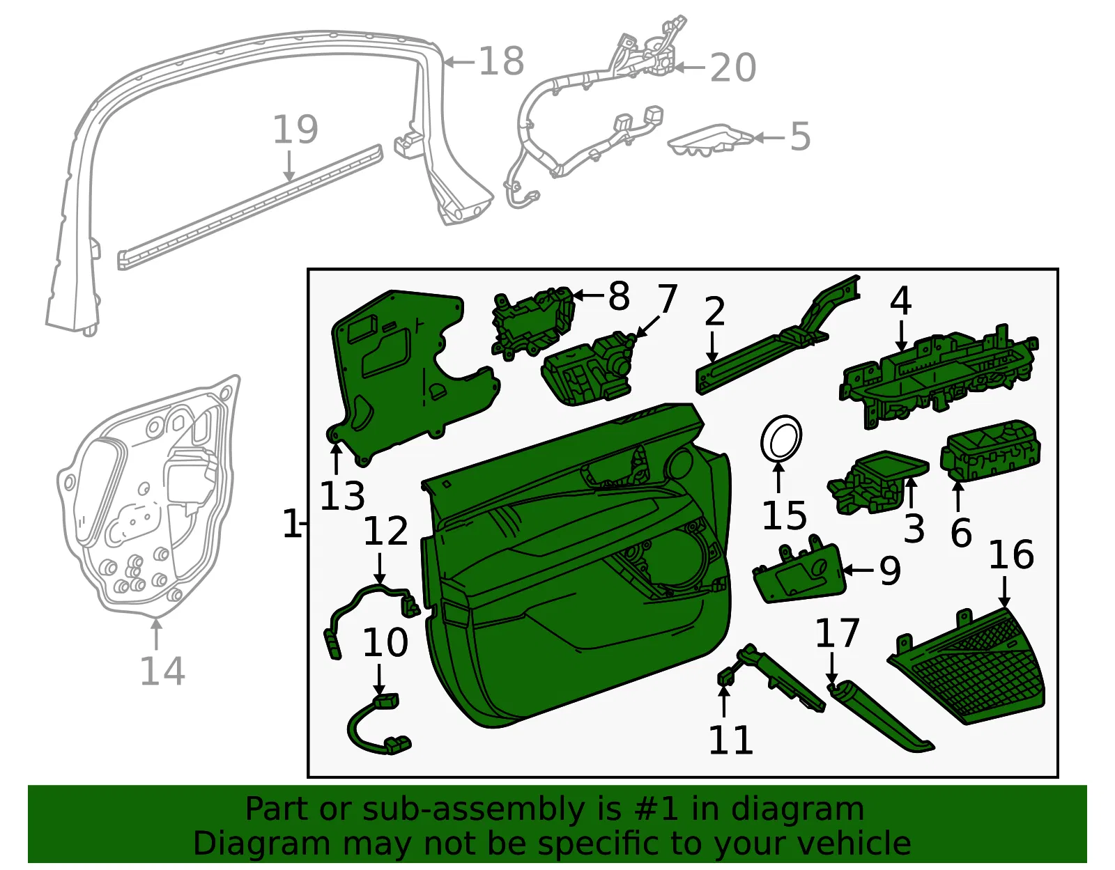 Door Trim Panel - GM (85735781) - view 2