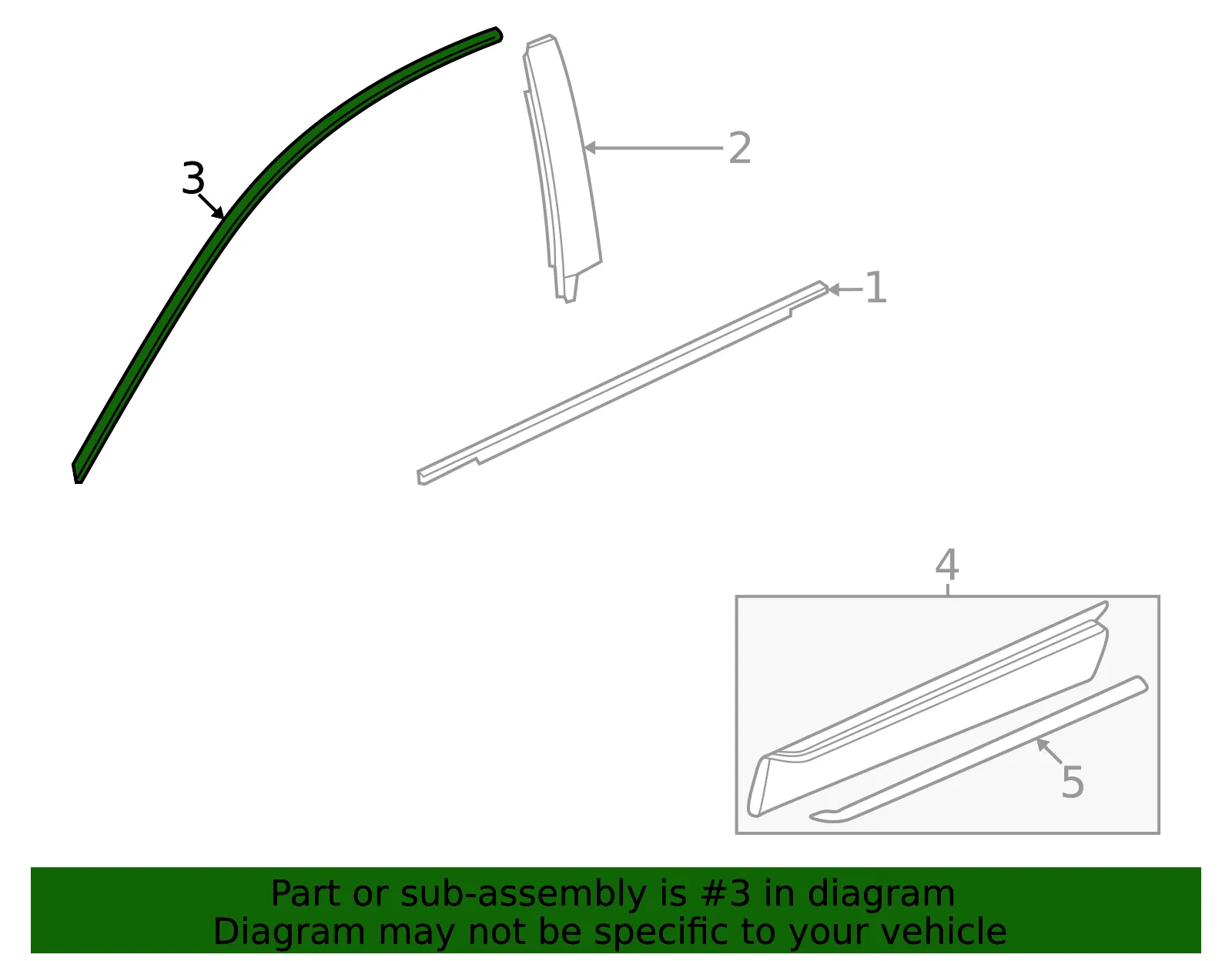 Upper Molding - GM (85739943) - view 3