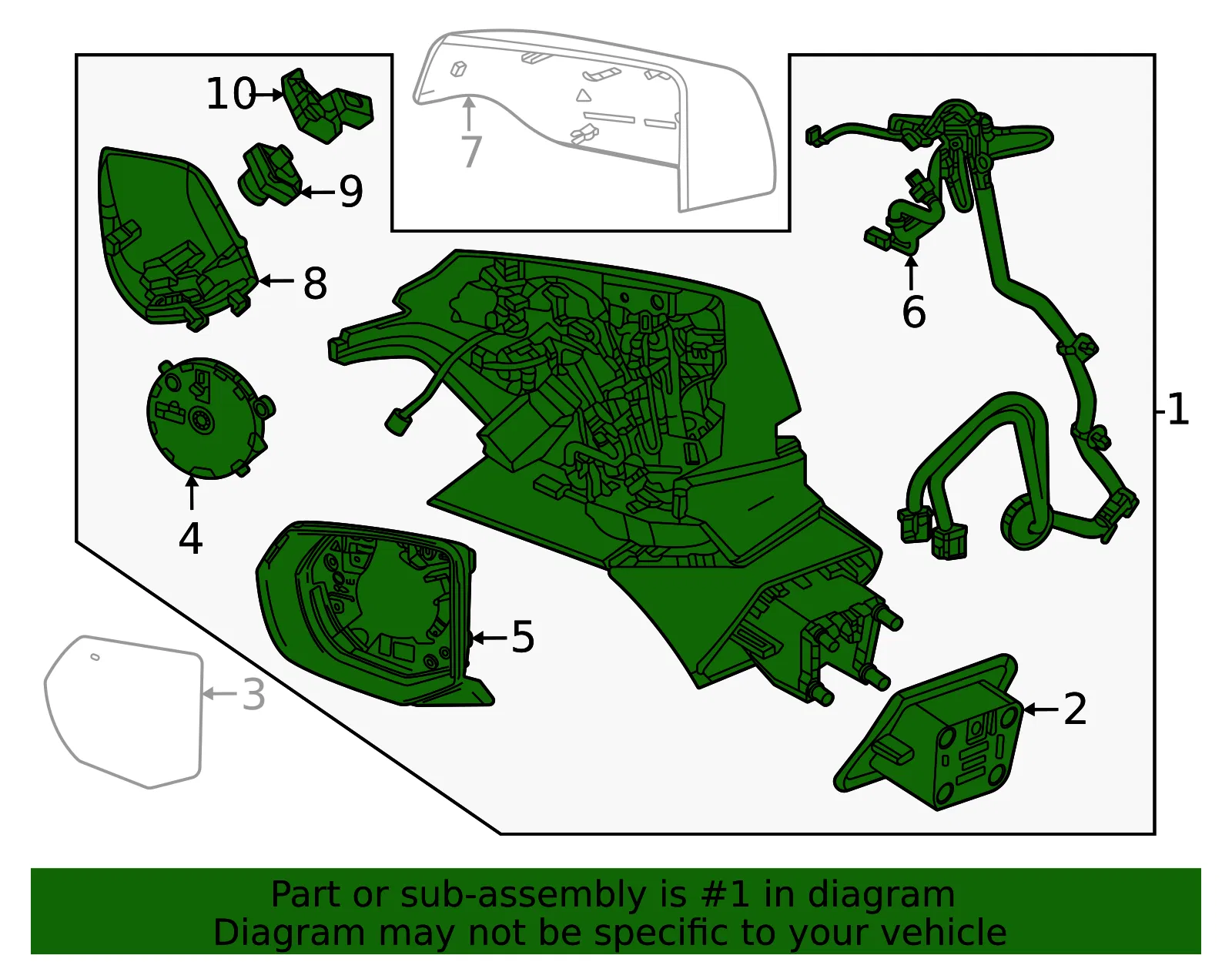 Mirror Assembly - GM (85741087) - view 3
