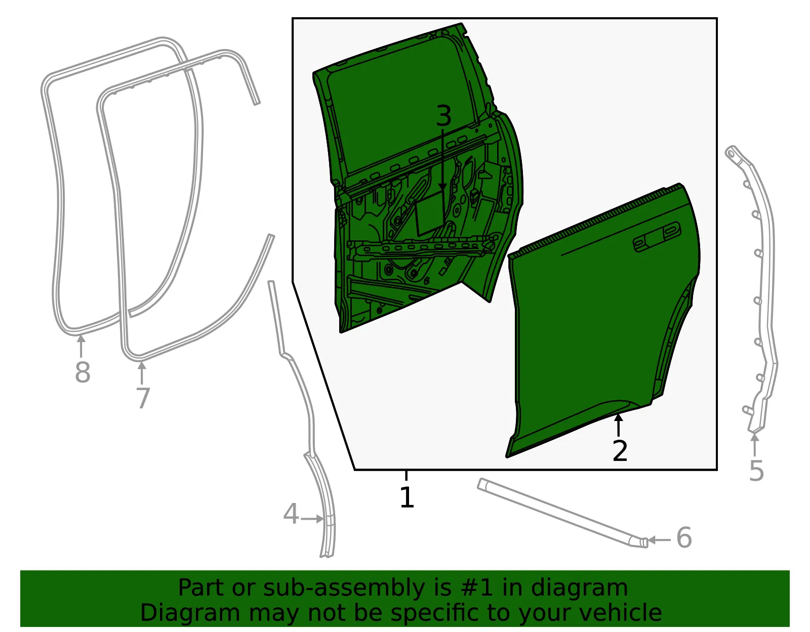 Door Shell - GM (85741348) - view 2