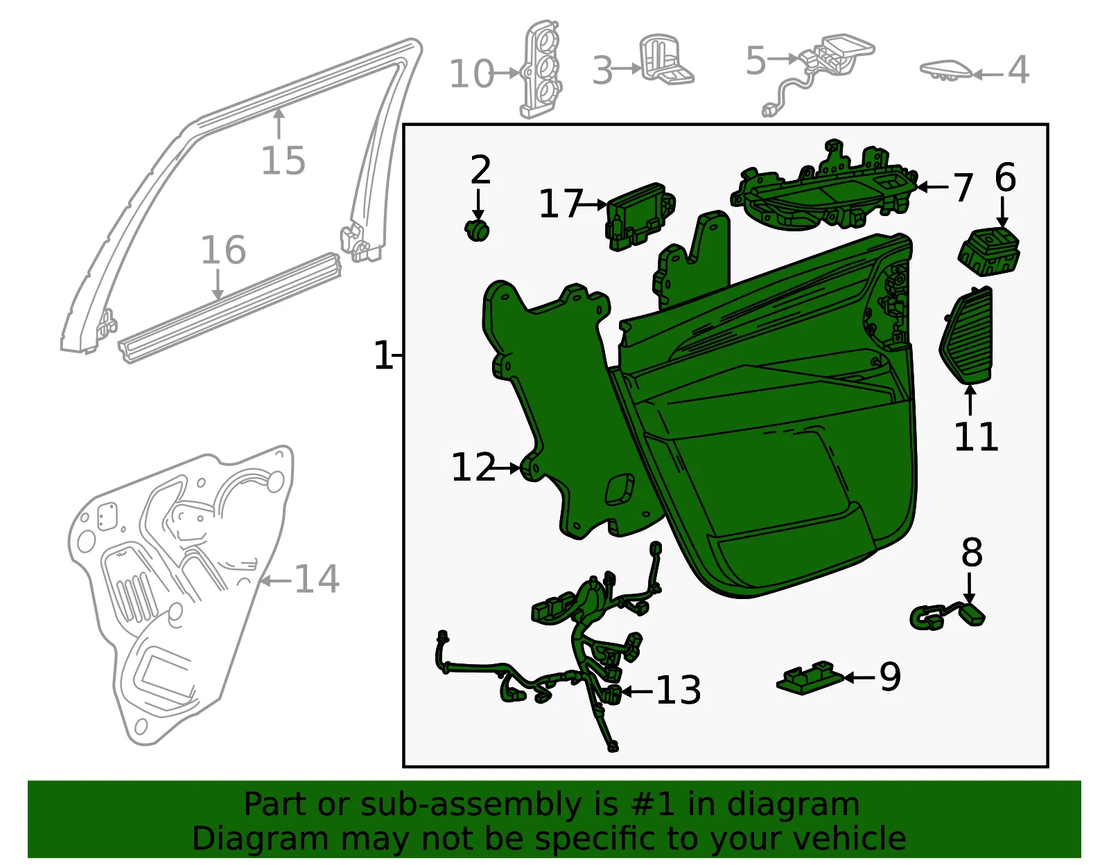 Door Trim Panel - GM (85744758) - view 2