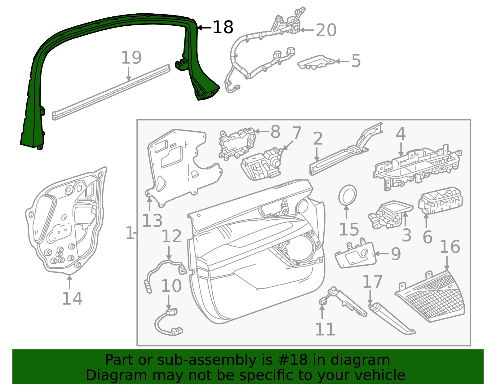 Window Trim - GM (85752483) - view 3