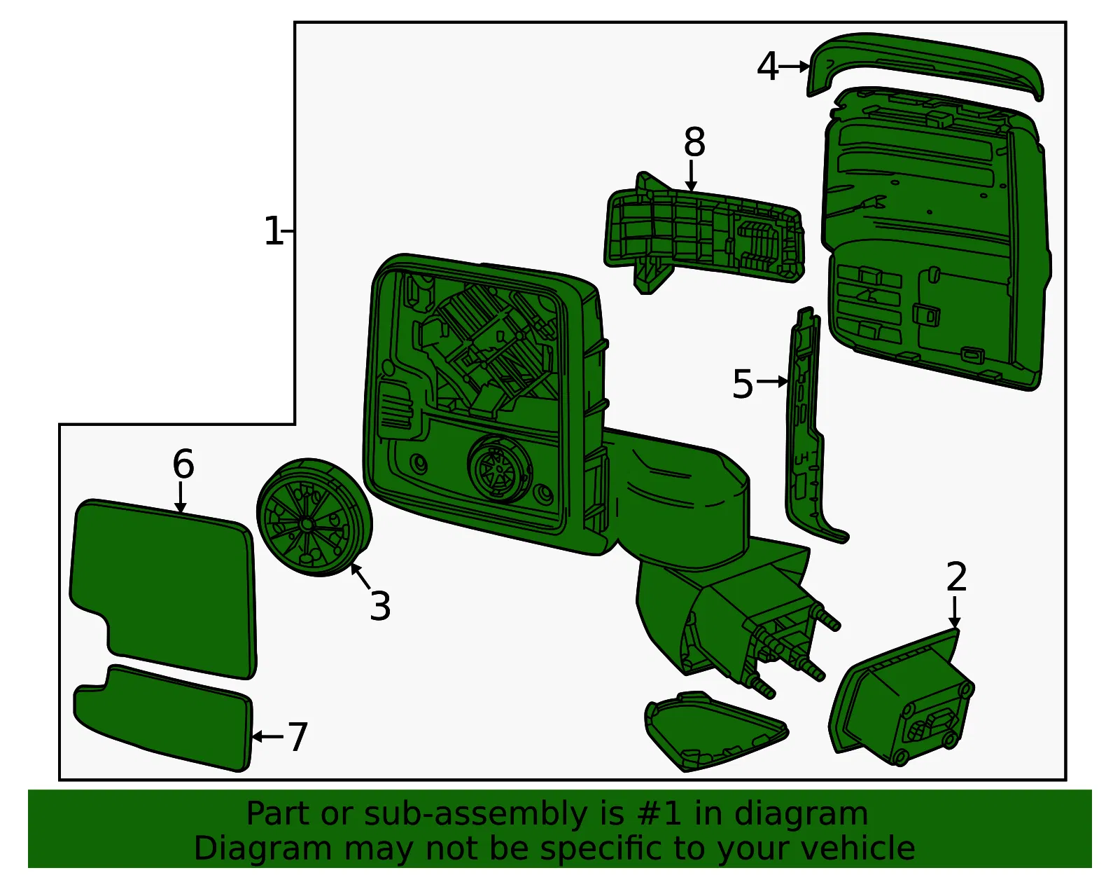 Mirror Assembly - GM (85758796) - view 2
