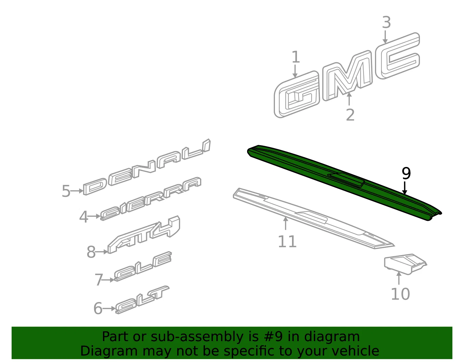 Upper Molding - GM (85761020) - view 3