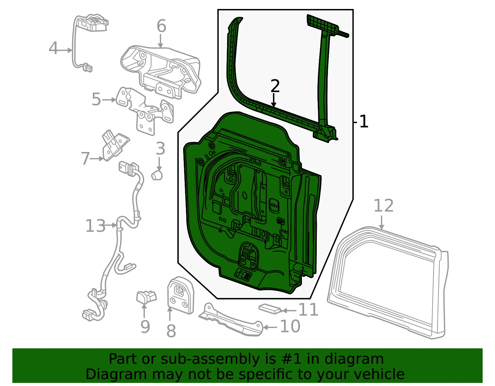 Door - GM (85774014) - view 2