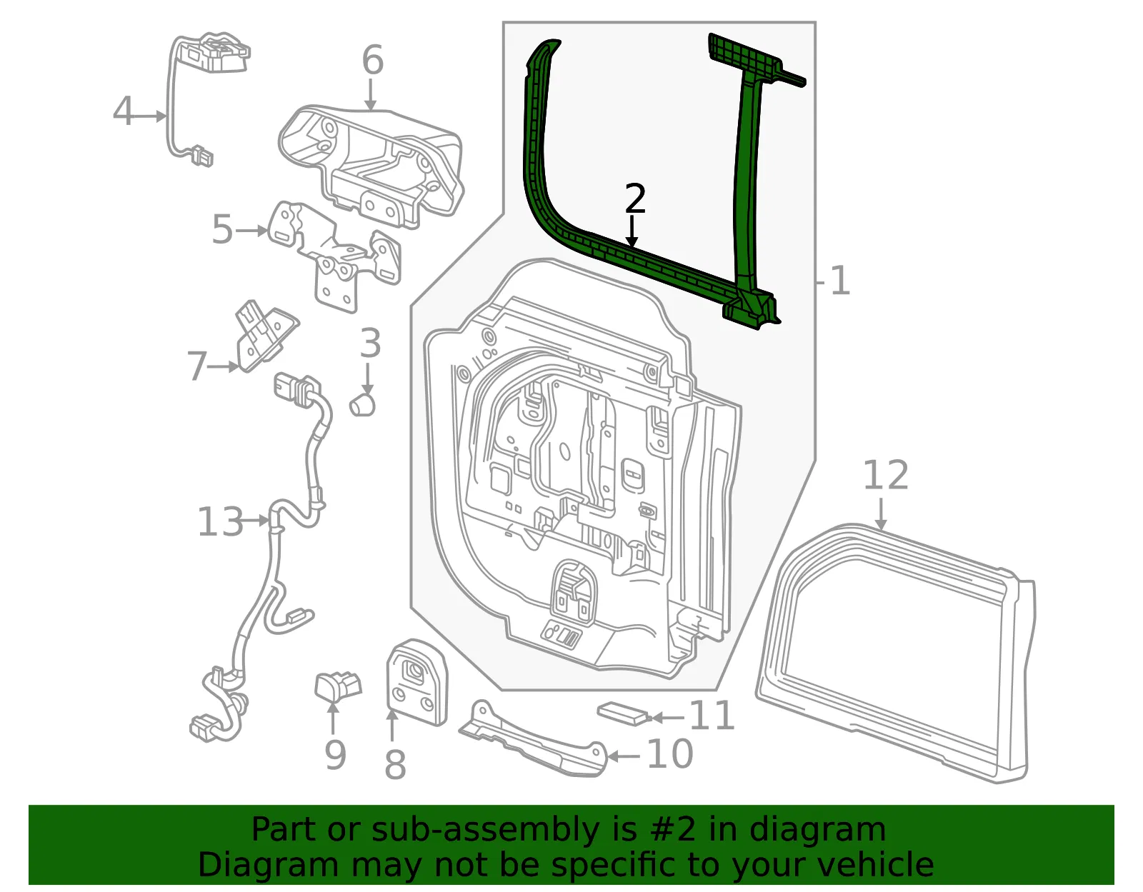 Weatherstrip - GM (85774016) - view 2
