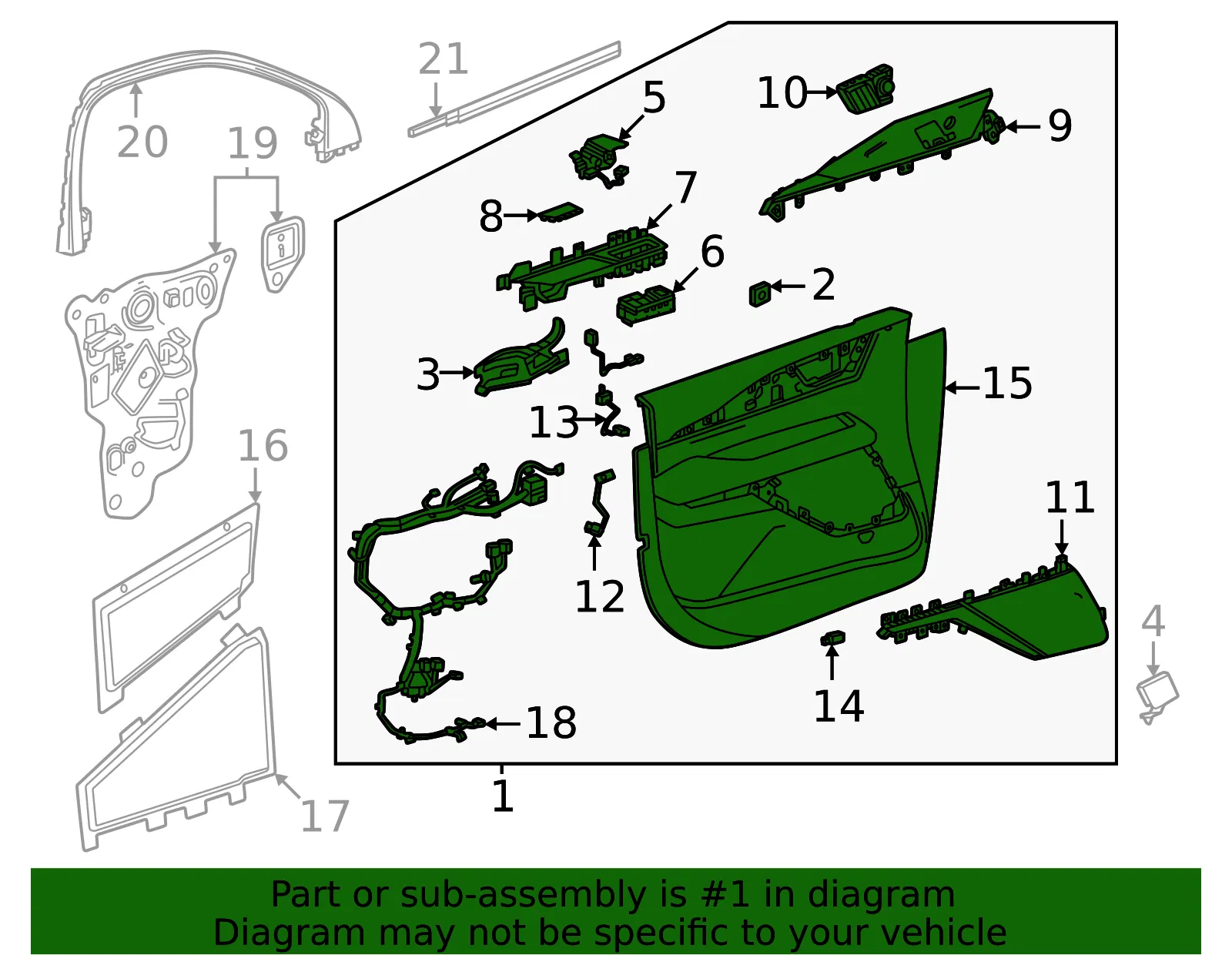 Door Trim Panel - GM (85774270) - view 2