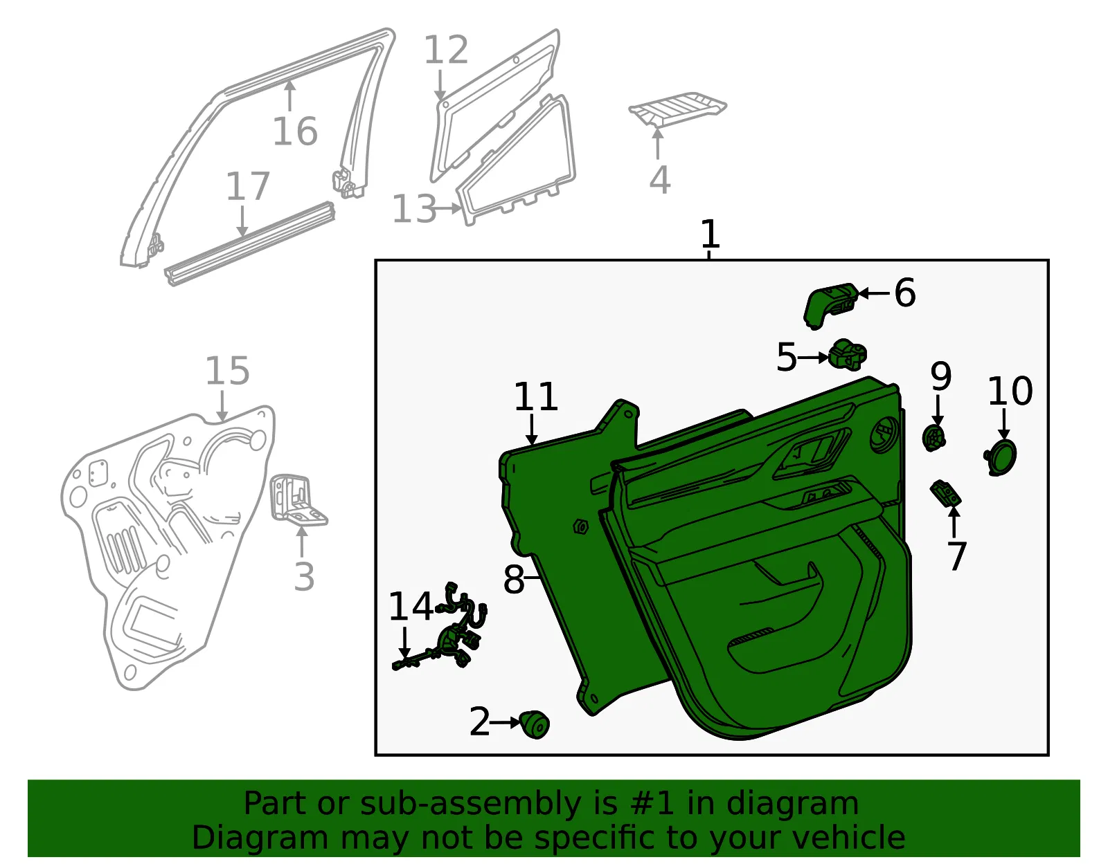 Door Trim Panel - GM (85774856) - view 7