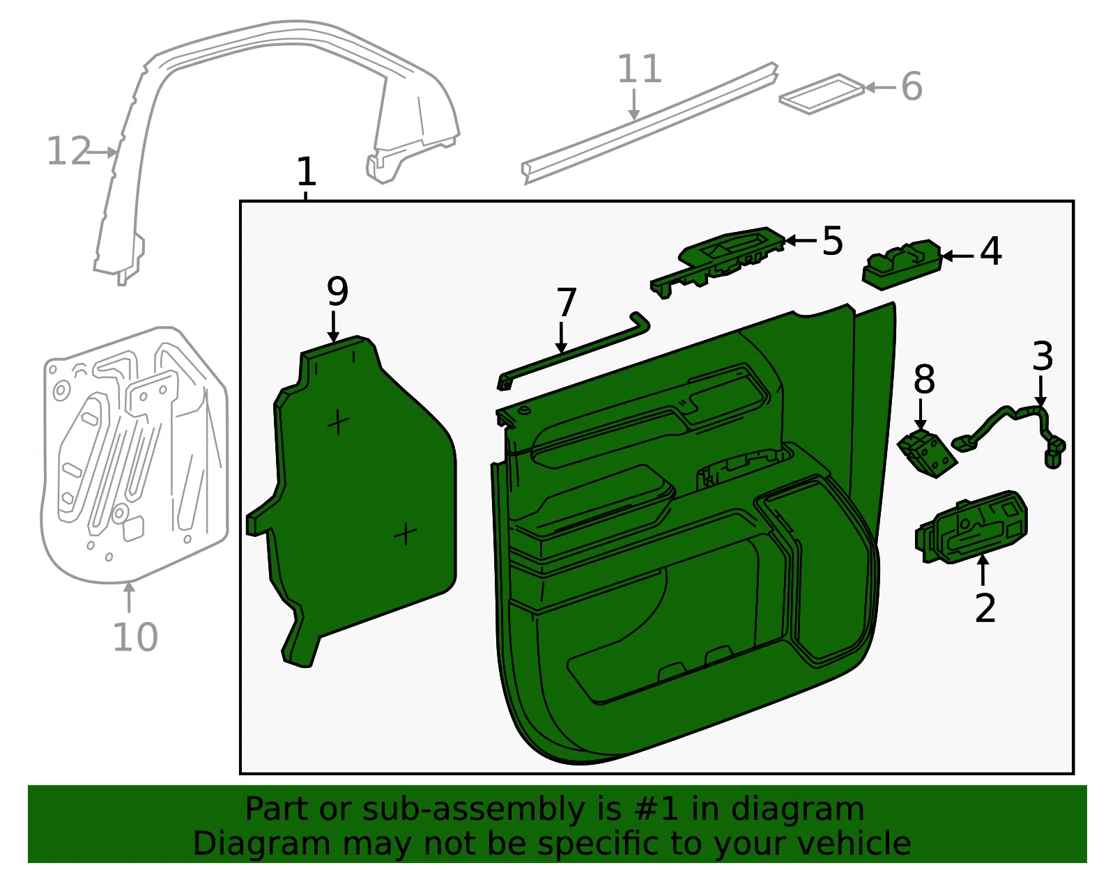 Door Trim Panel - GM (85778554) - view 2