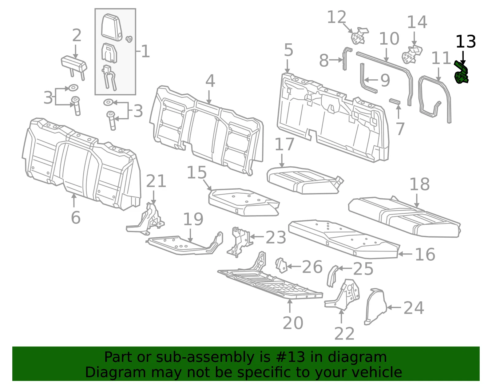 Upper Latch - GM (85778807) - view 3