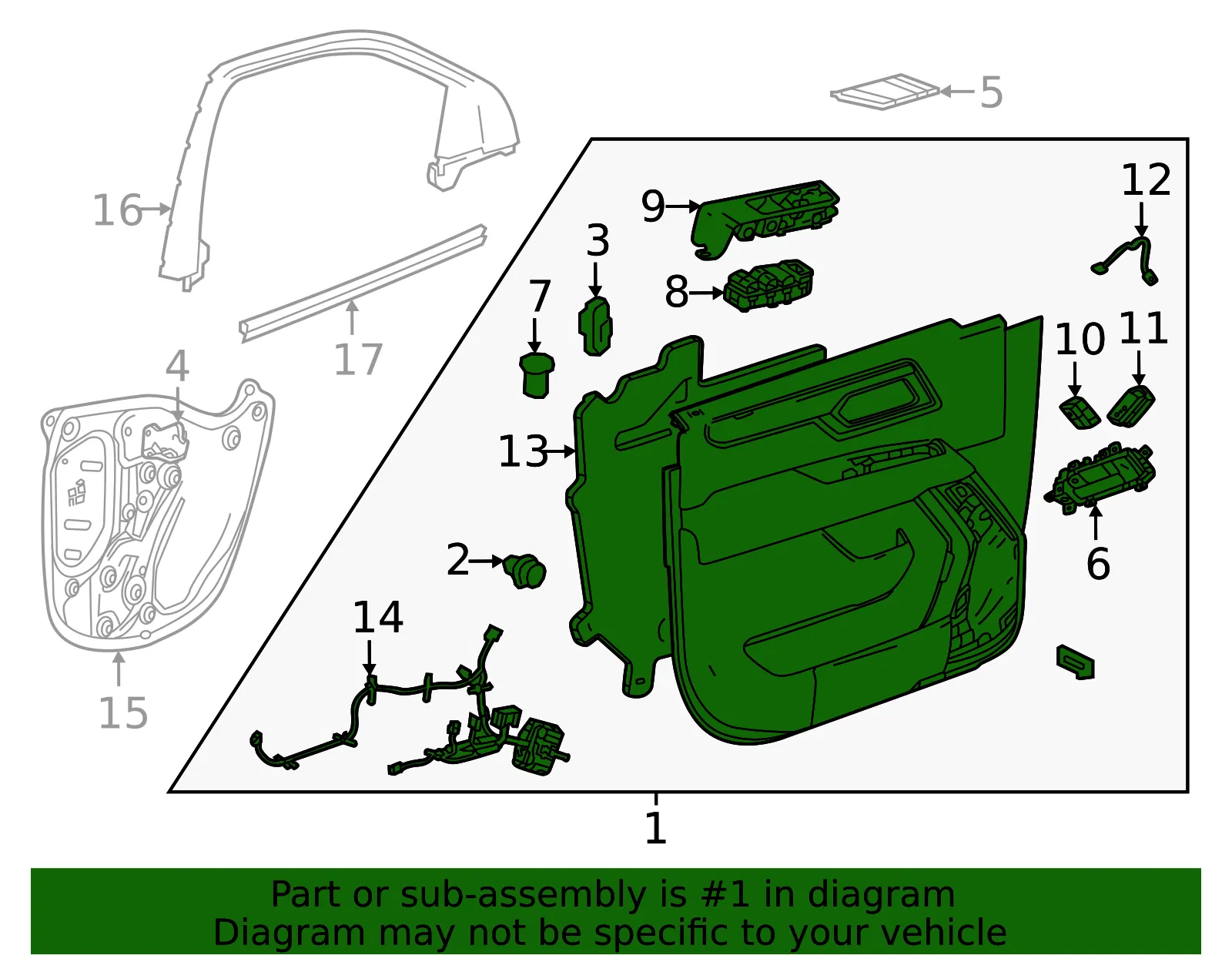 Door Trim Panel - GM (85785839) - view 3