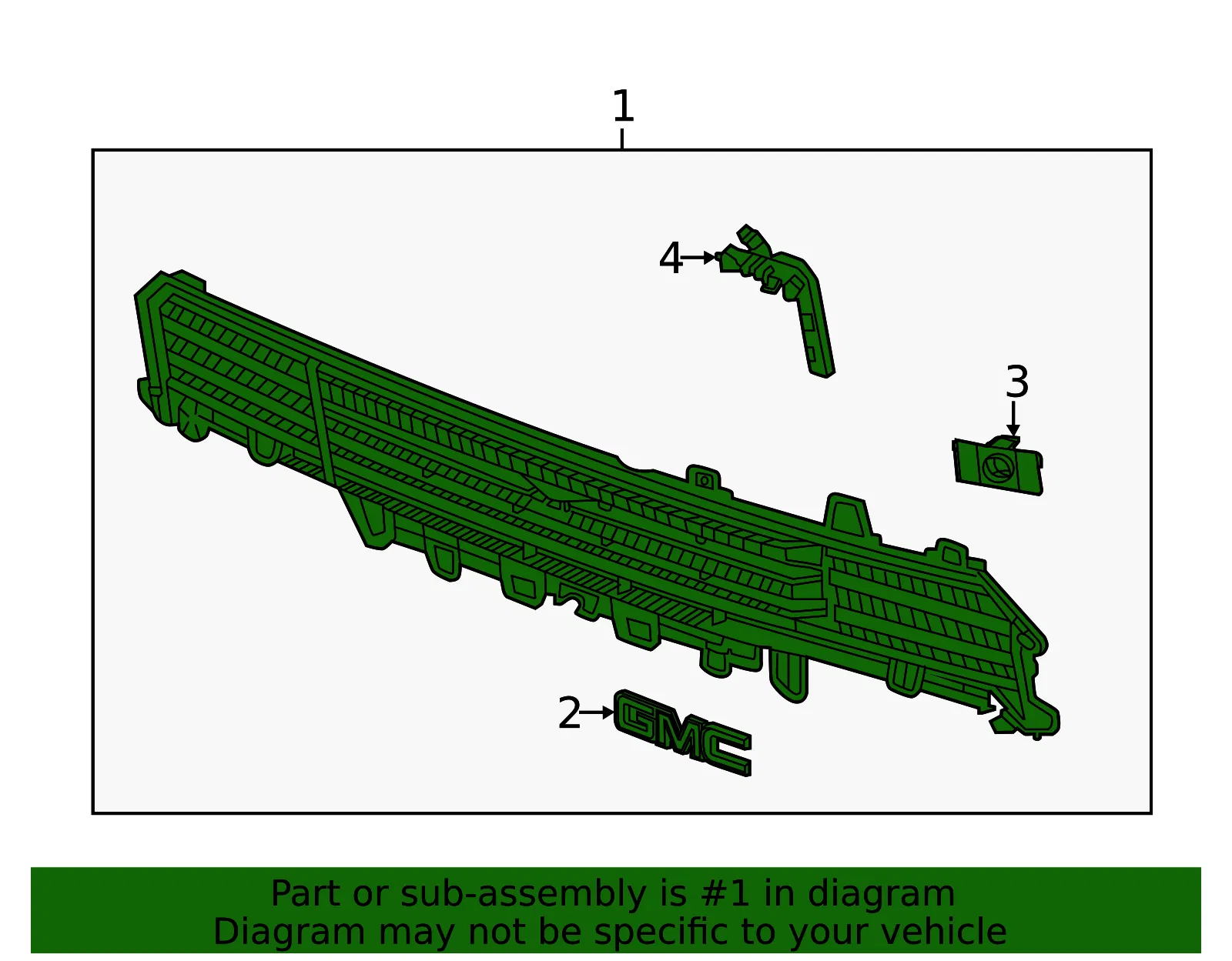 Grille Assembly - GM (85787586) - view 3