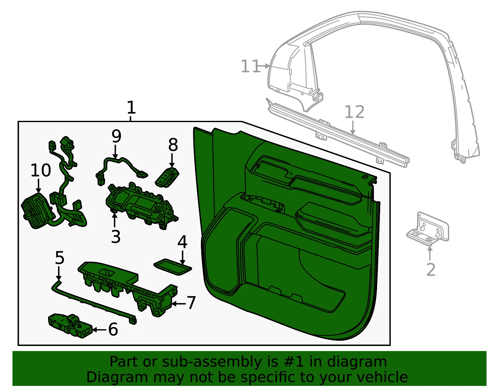 Door Trim Panel - GM (85789052) - view 2
