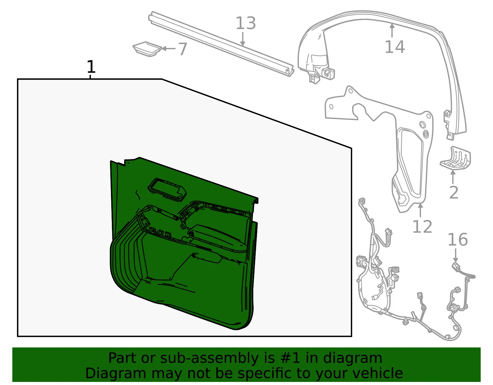 Door Trim Panel - GM (85795310) - view 7