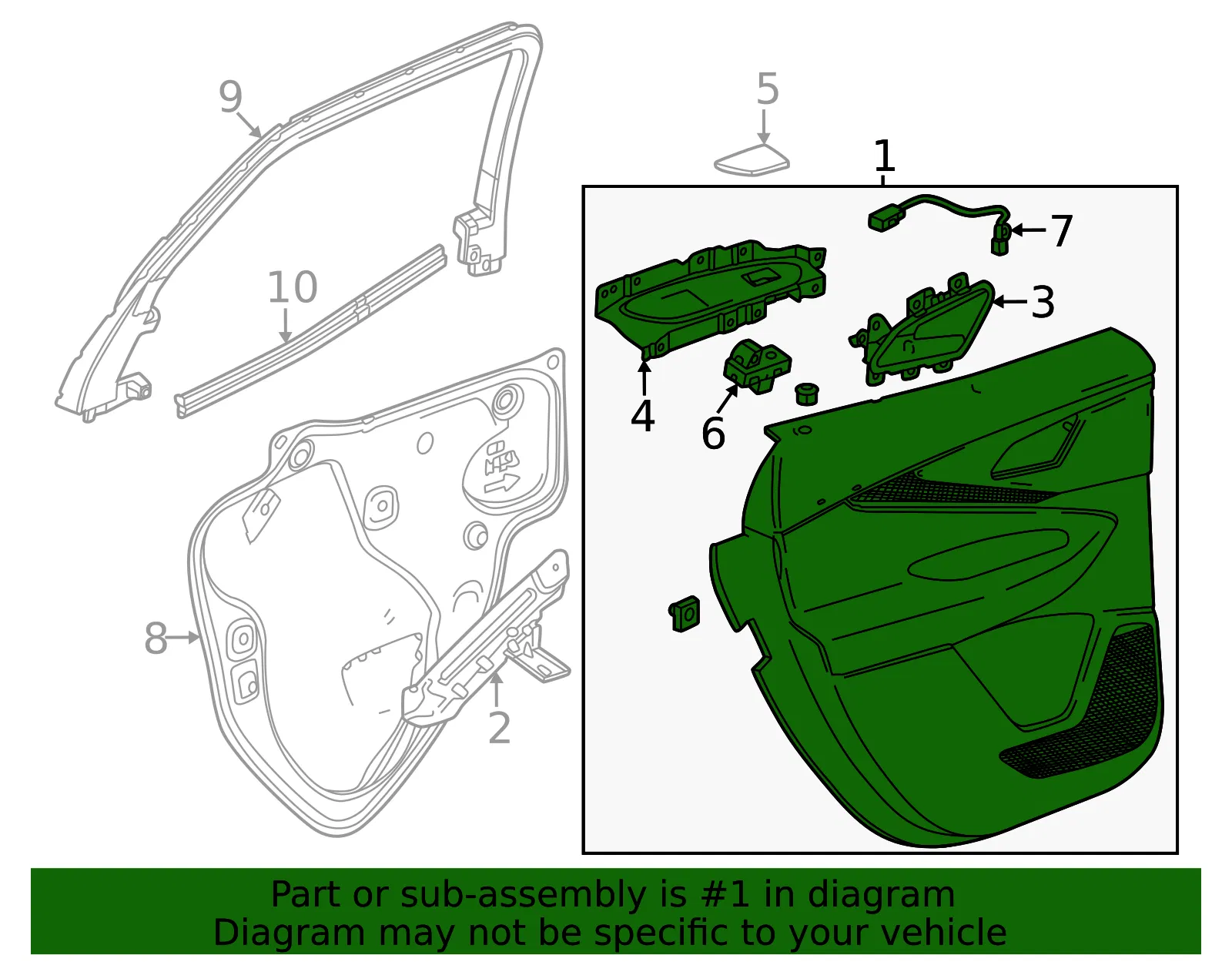 Door Trim Panel - GM (85824839) - view 2