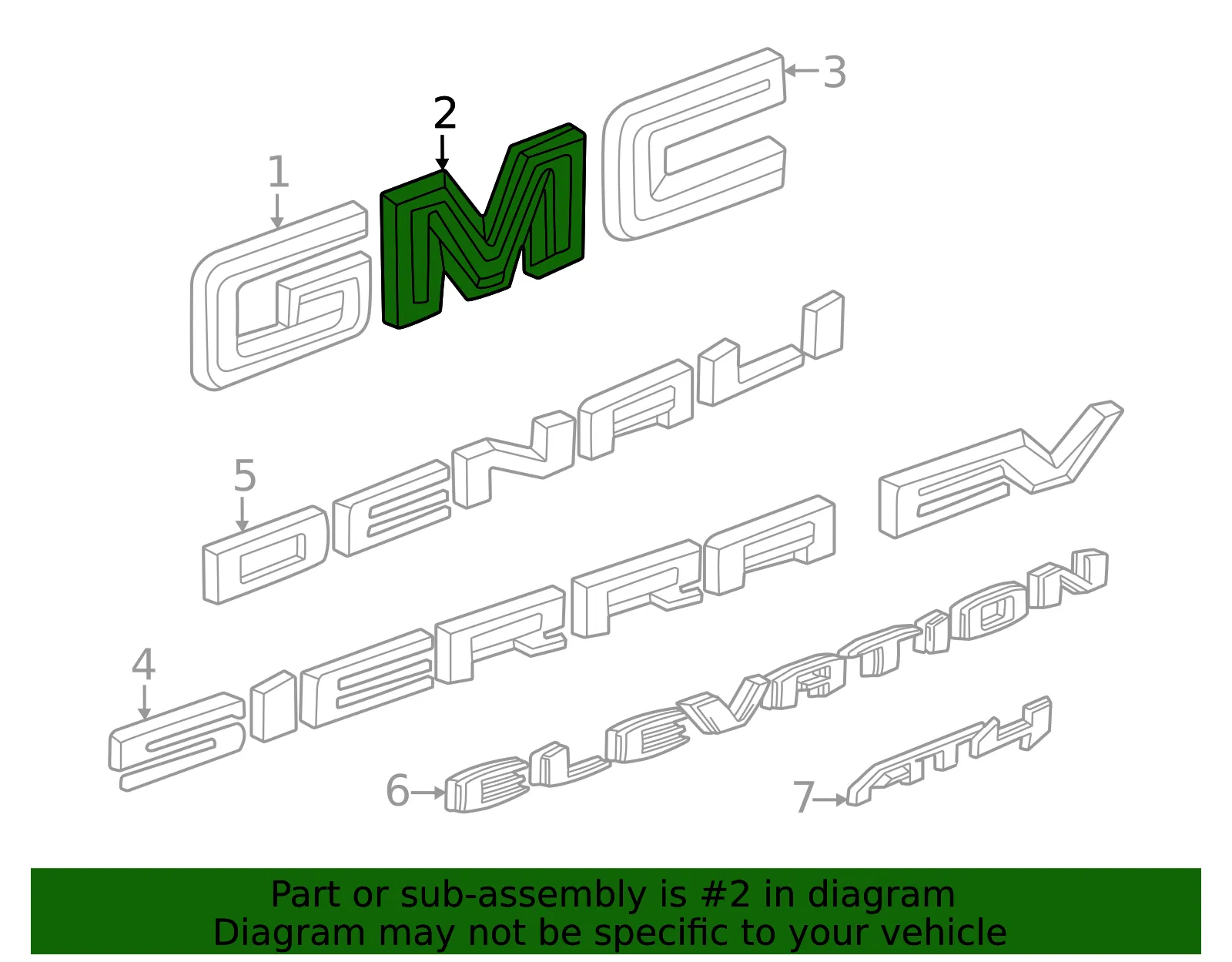 Front Emblem - GM (85825813) - view 2