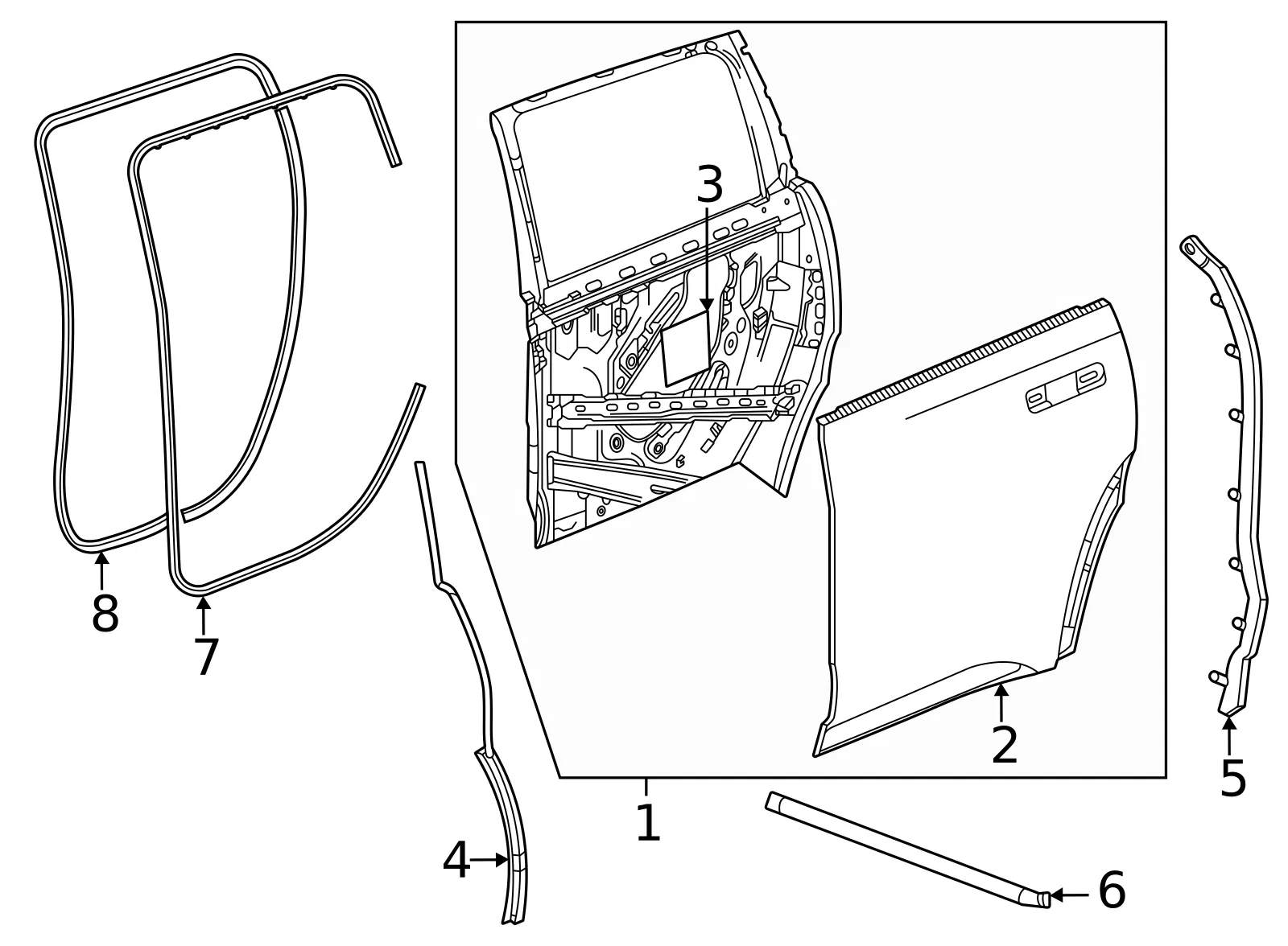 Door Shell - GM (85825916) - view 2