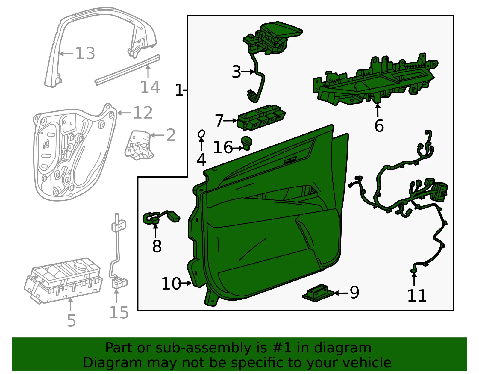 Door Trim Panel - GM (85834387) - view 2
