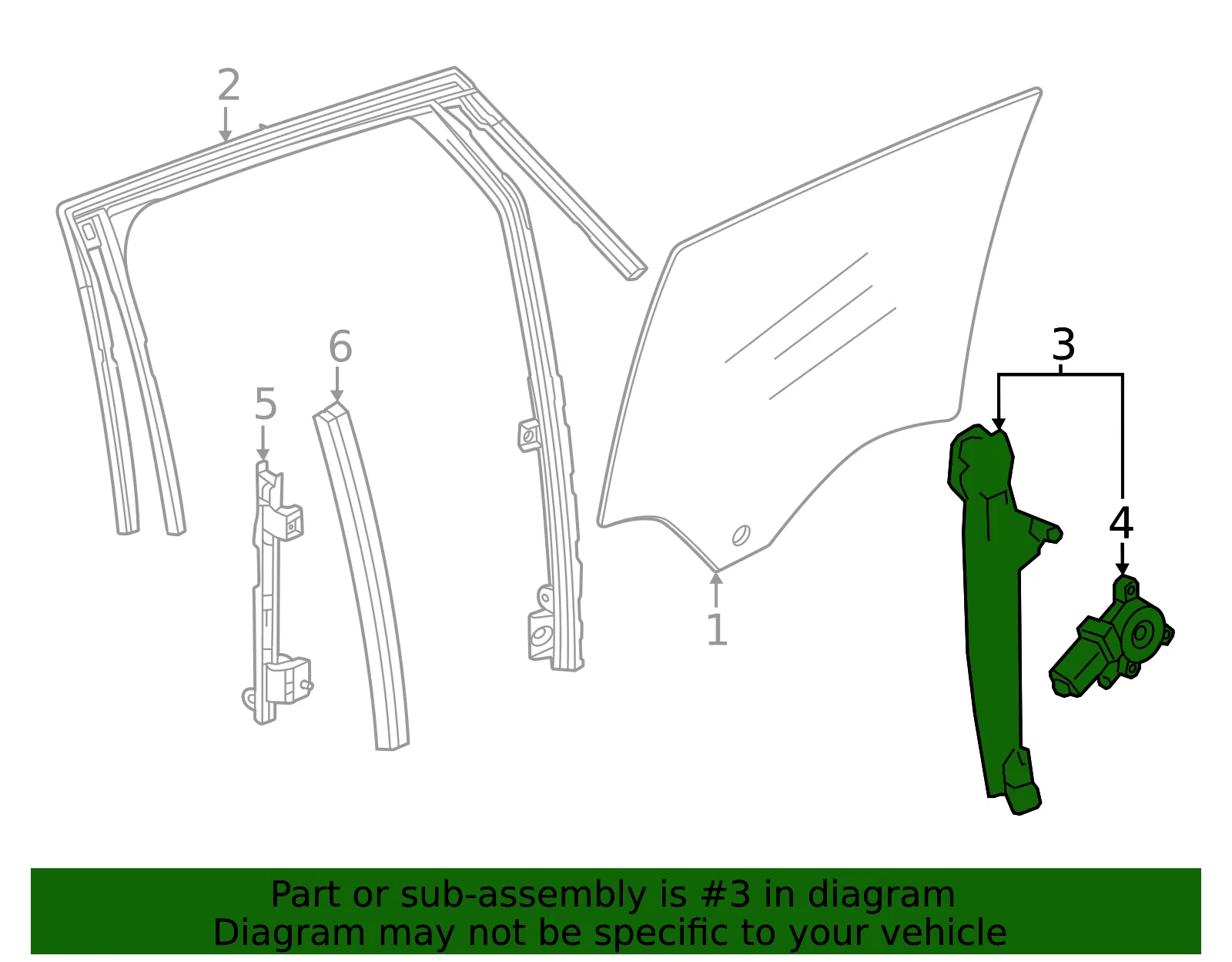 Window Regulator - GM (85838015) - view 3