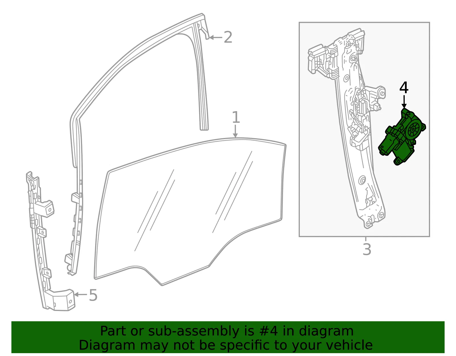 Window Motor - GM (85838017) - view 3