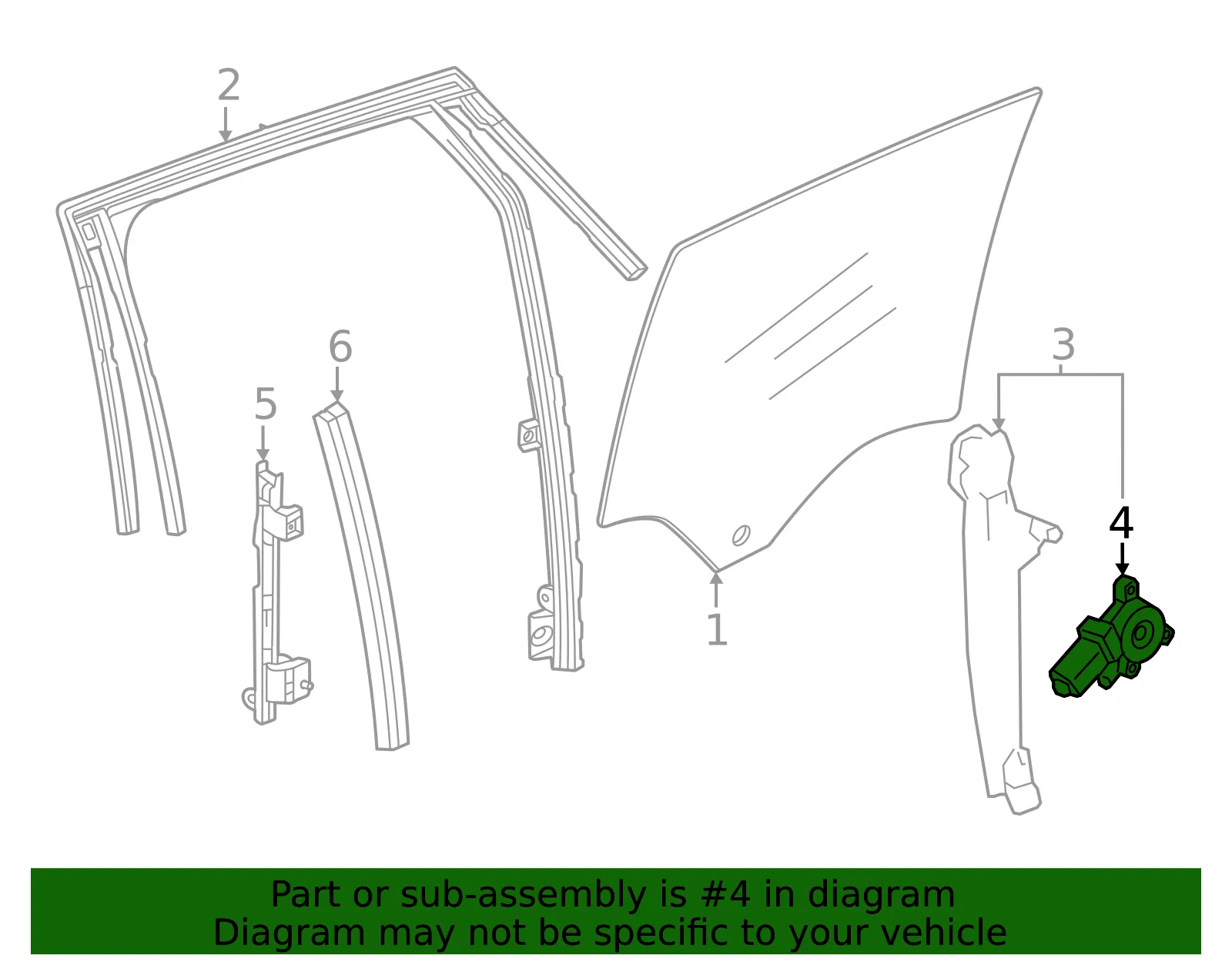 Window Motor - GM (85838019) - view 3
