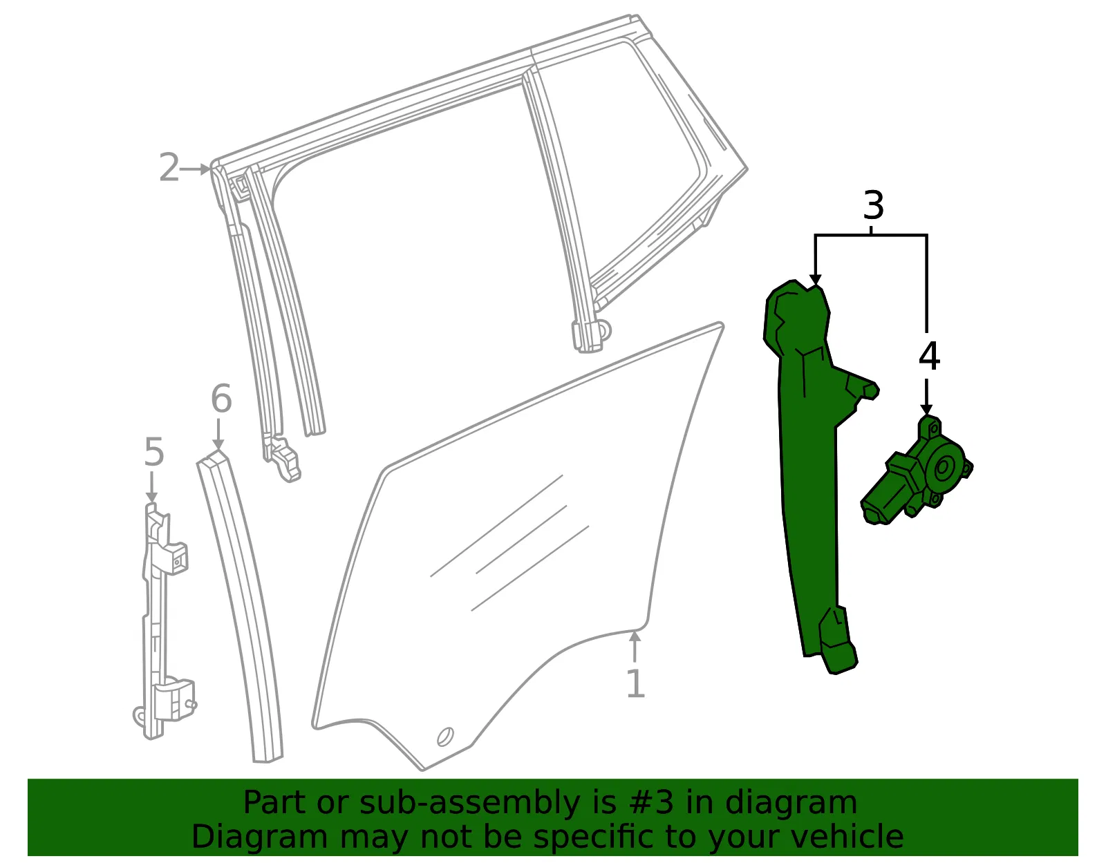 Window Regulator - GM (85838708) - view 2
