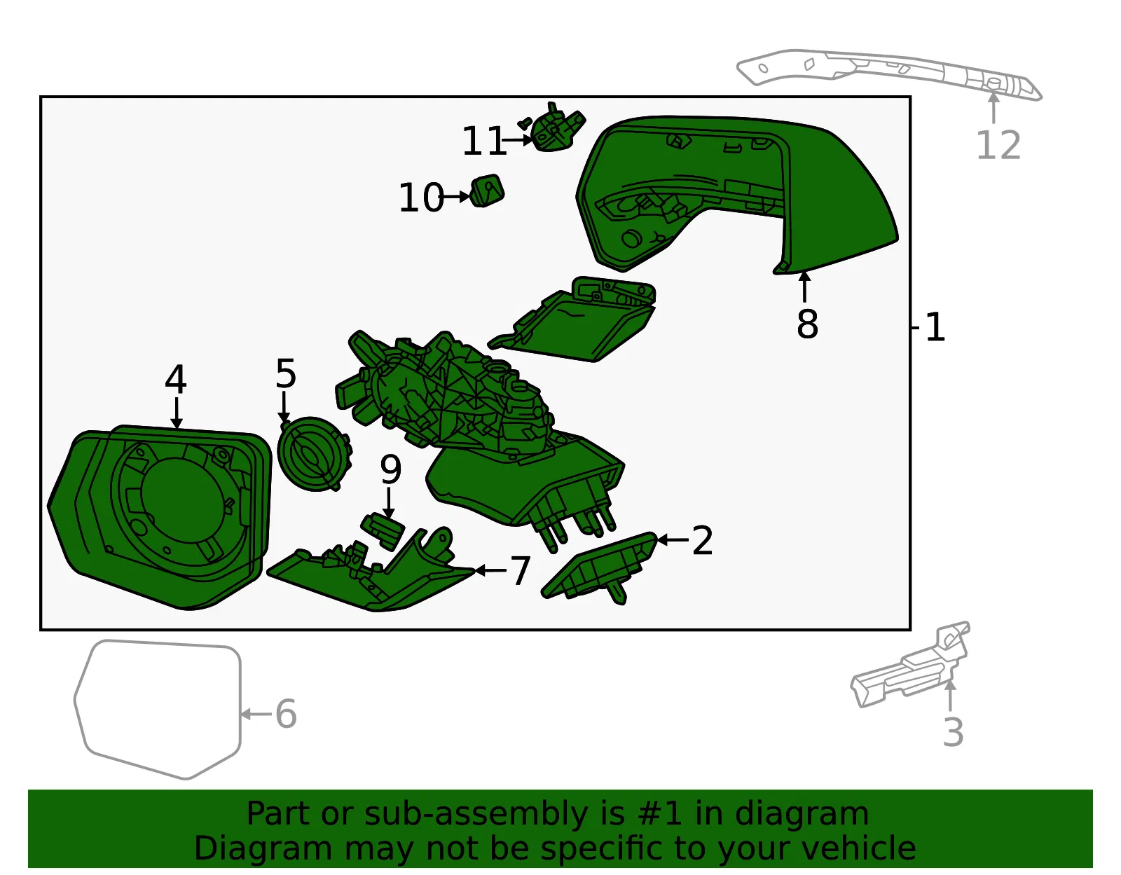 Mirror Assembly - GM (85840924) - view 5